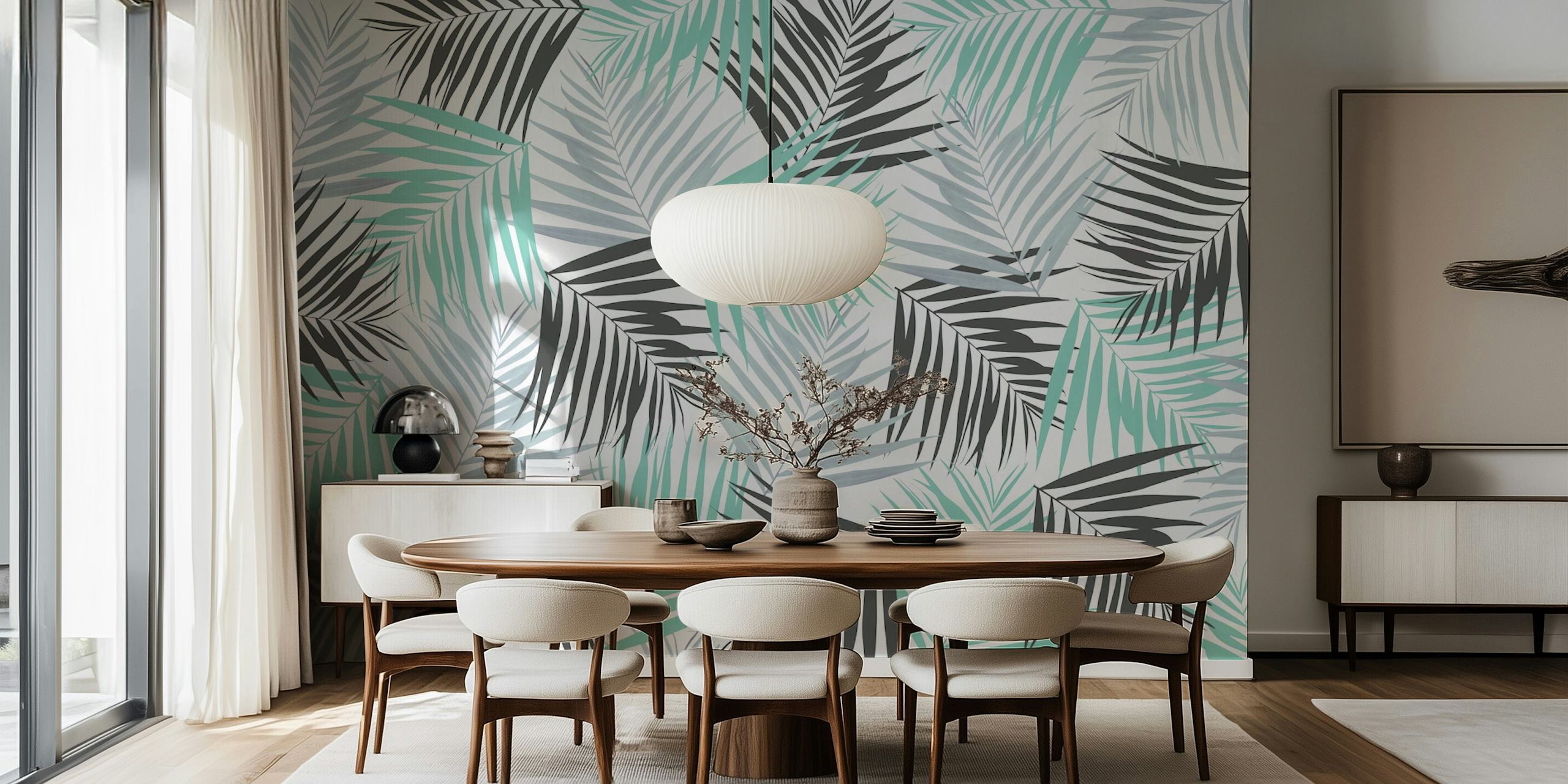 Tropical Retro 6 tapet i et rommiljø