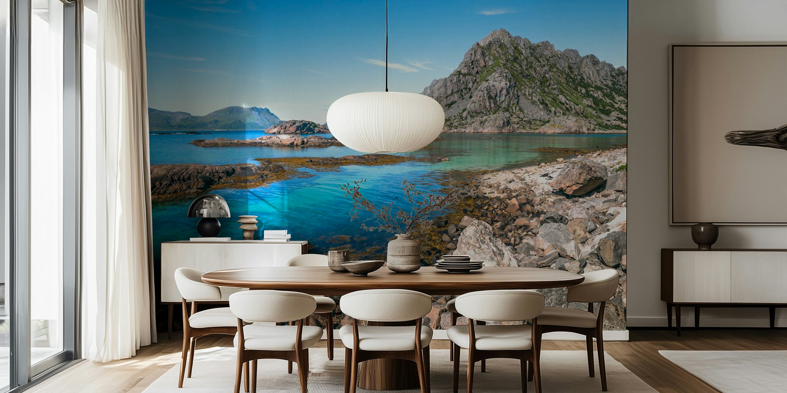 Rocky Splendor wallpaper in a room setting