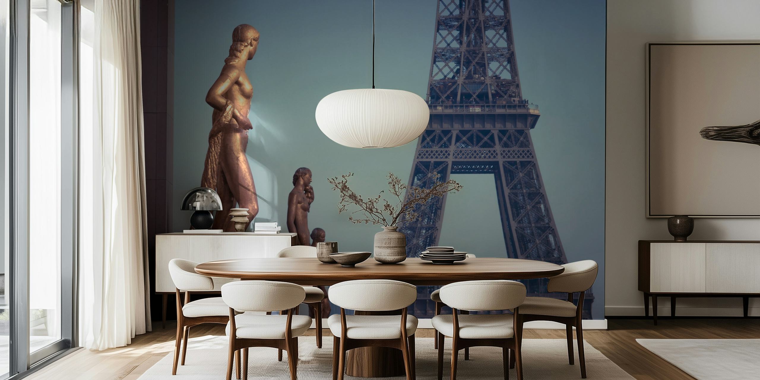 Palais de Chaillot con papel tapiz de Eiffel Tower