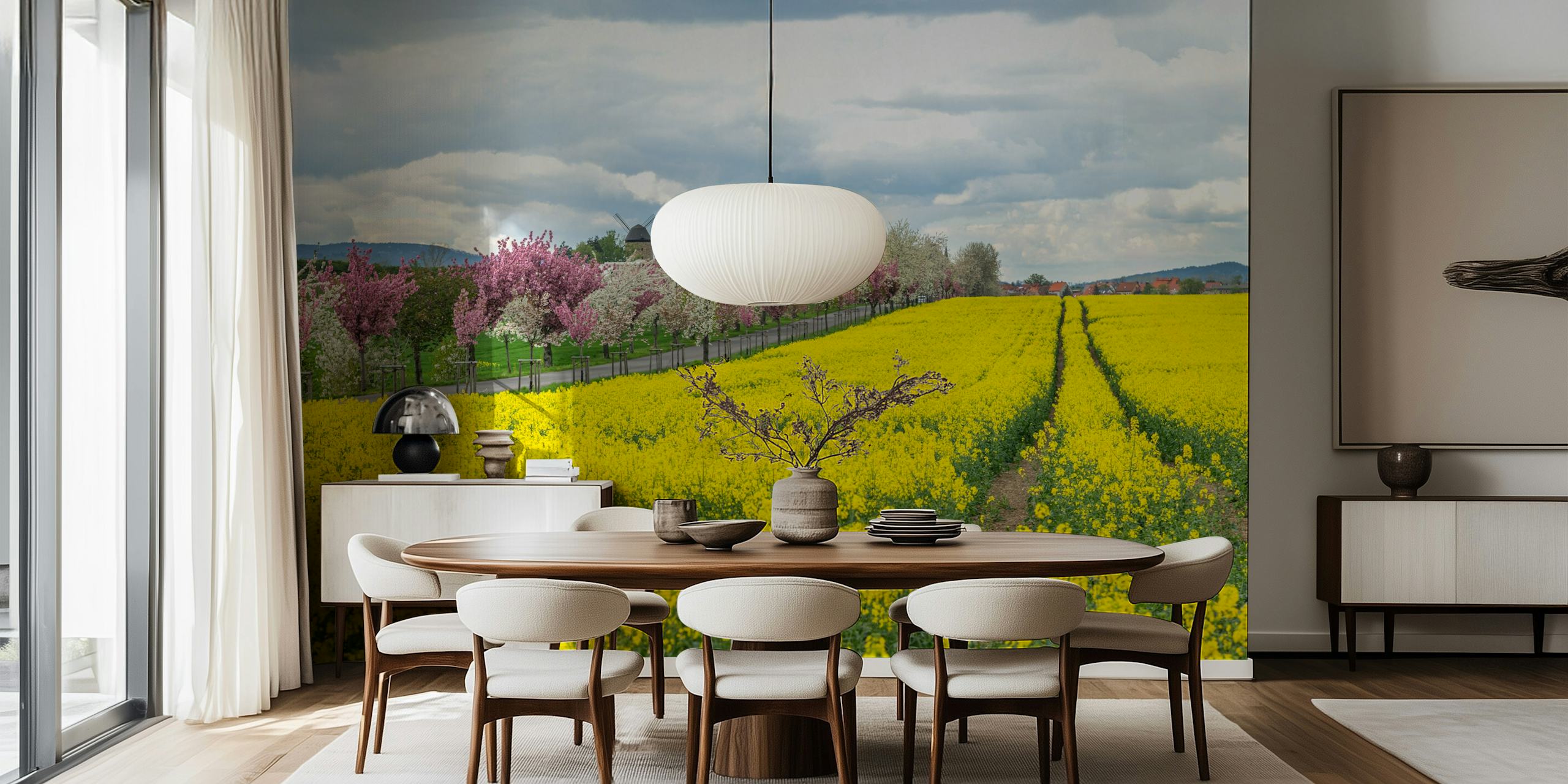 Zidna obloga Springtime Landscape u sobi