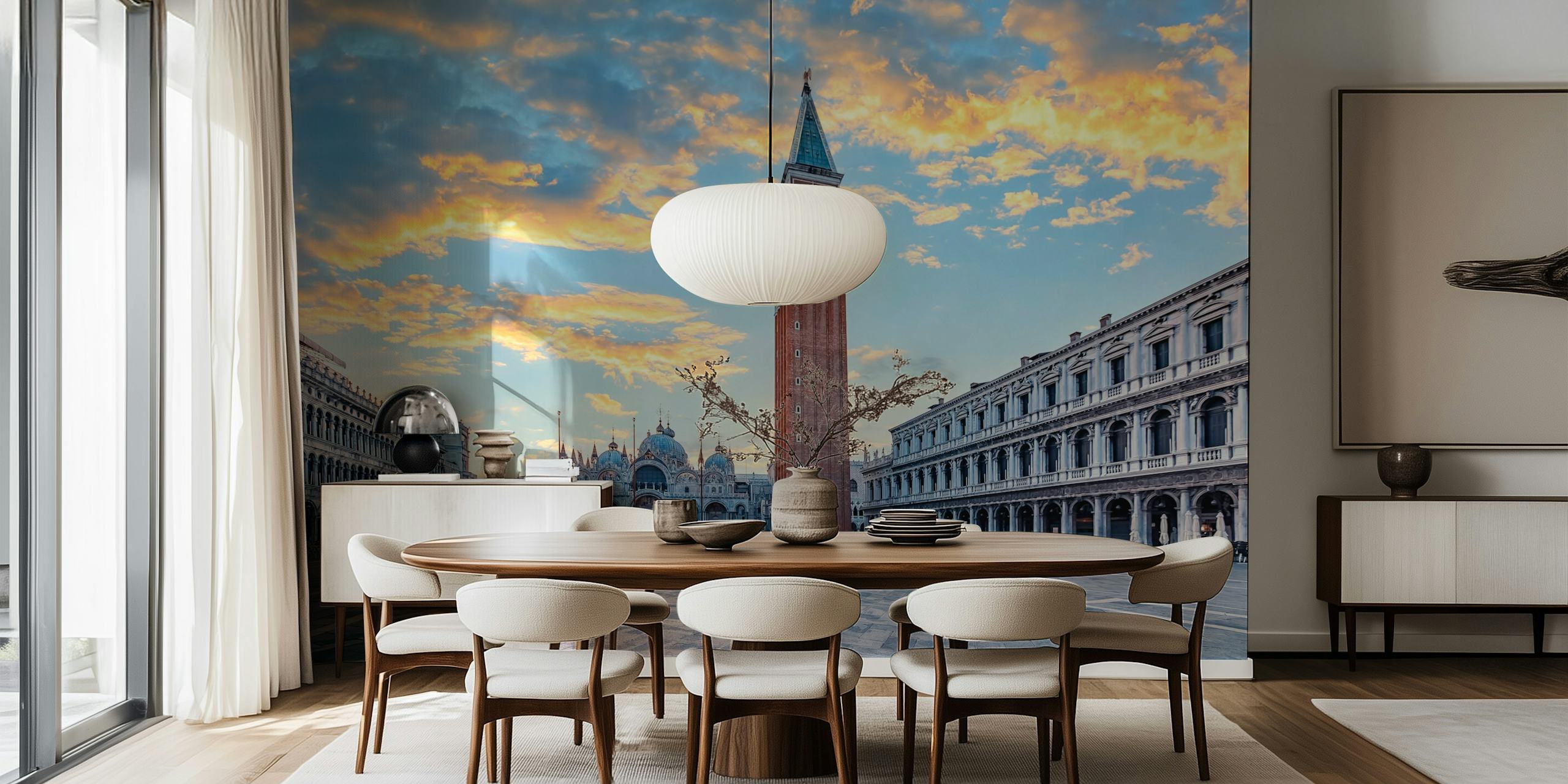 San Marco Square wallpaper in a stylish room