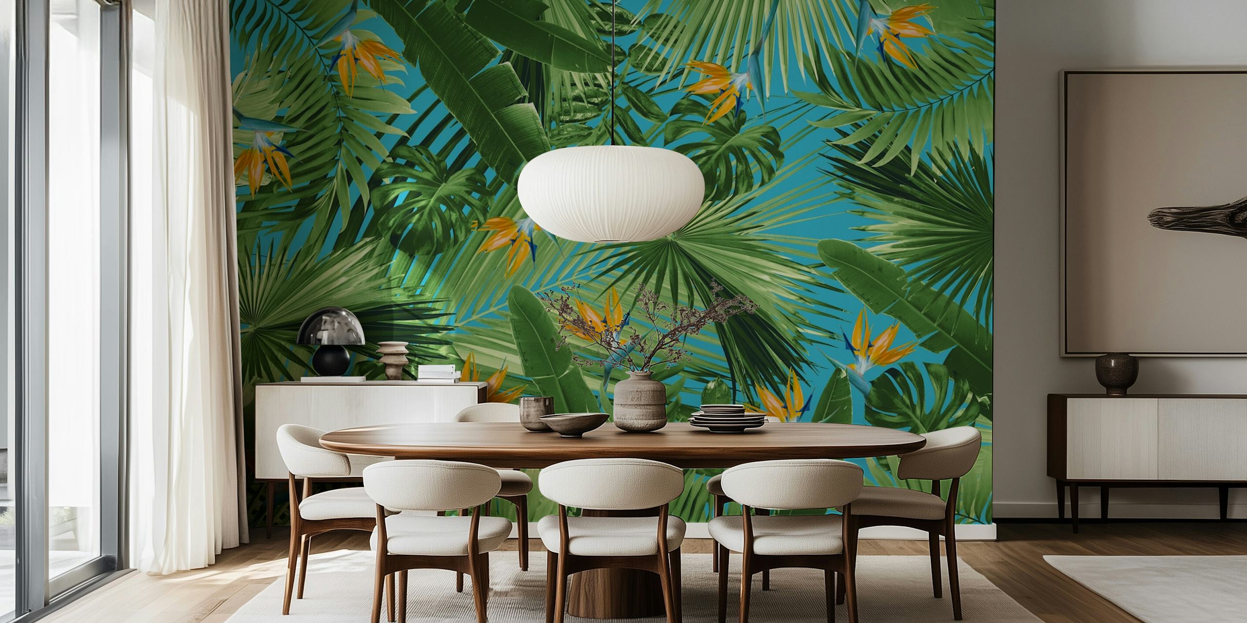 Bird of Paradise Jungle tapet i et rom