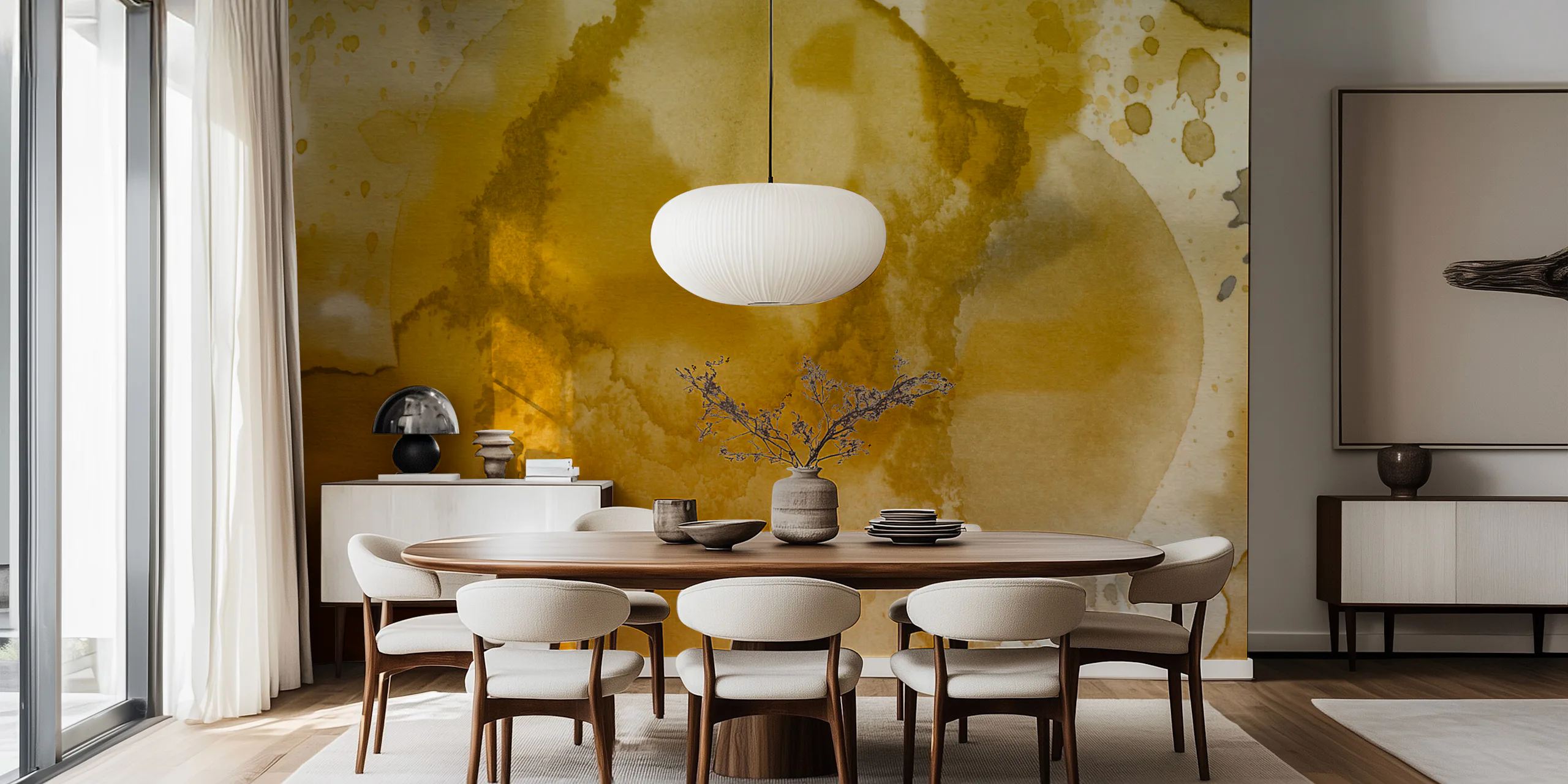 Elegant Golden Splashes Wallpaper for Homes
