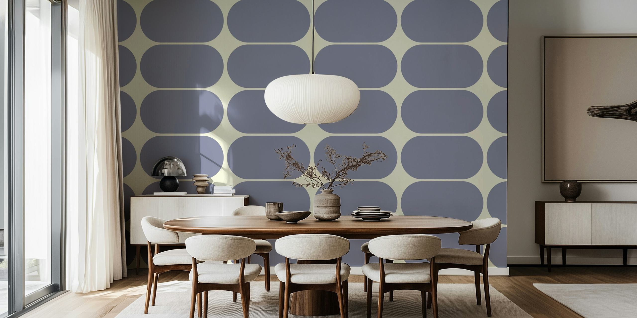 Návrh tapety Muted Mid-Century Pebbles