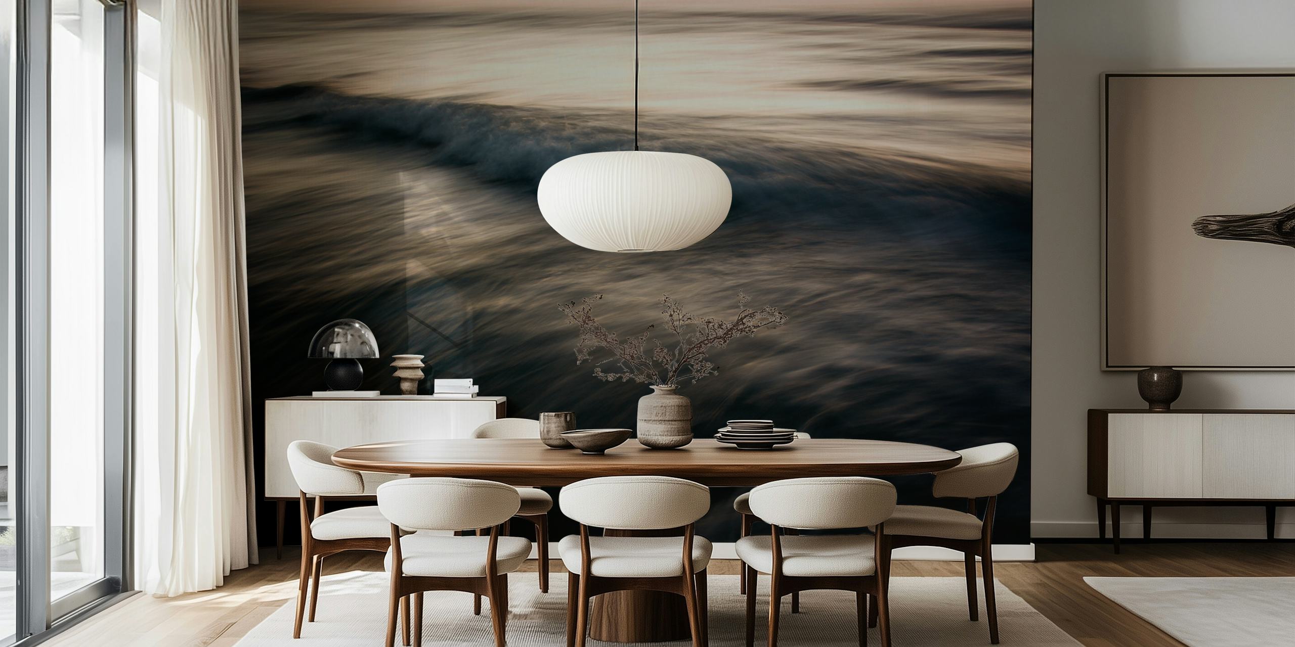 Abstract wallpaper design of ocean waves