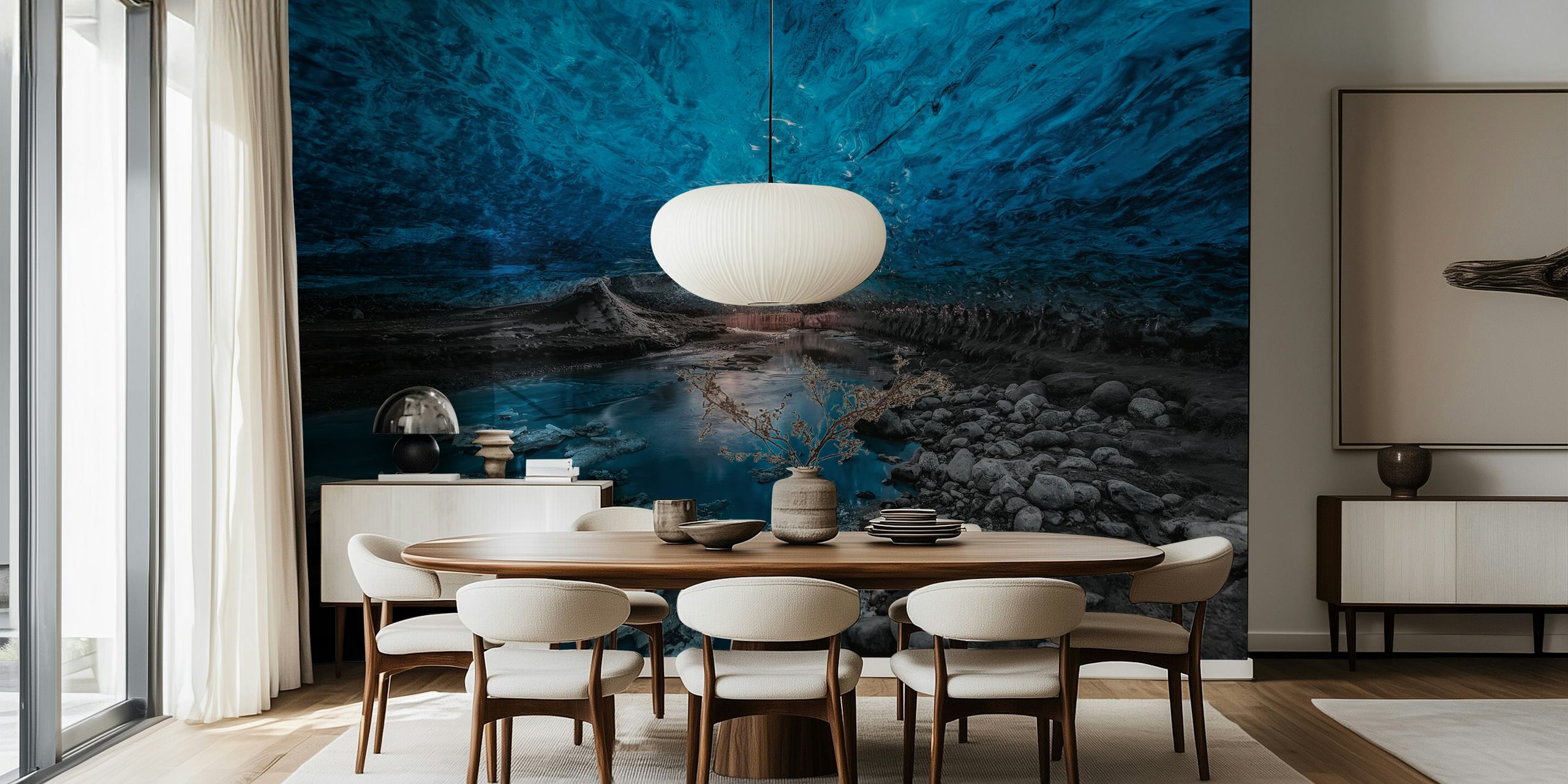 Ice Cave wallpaper in a stylish room