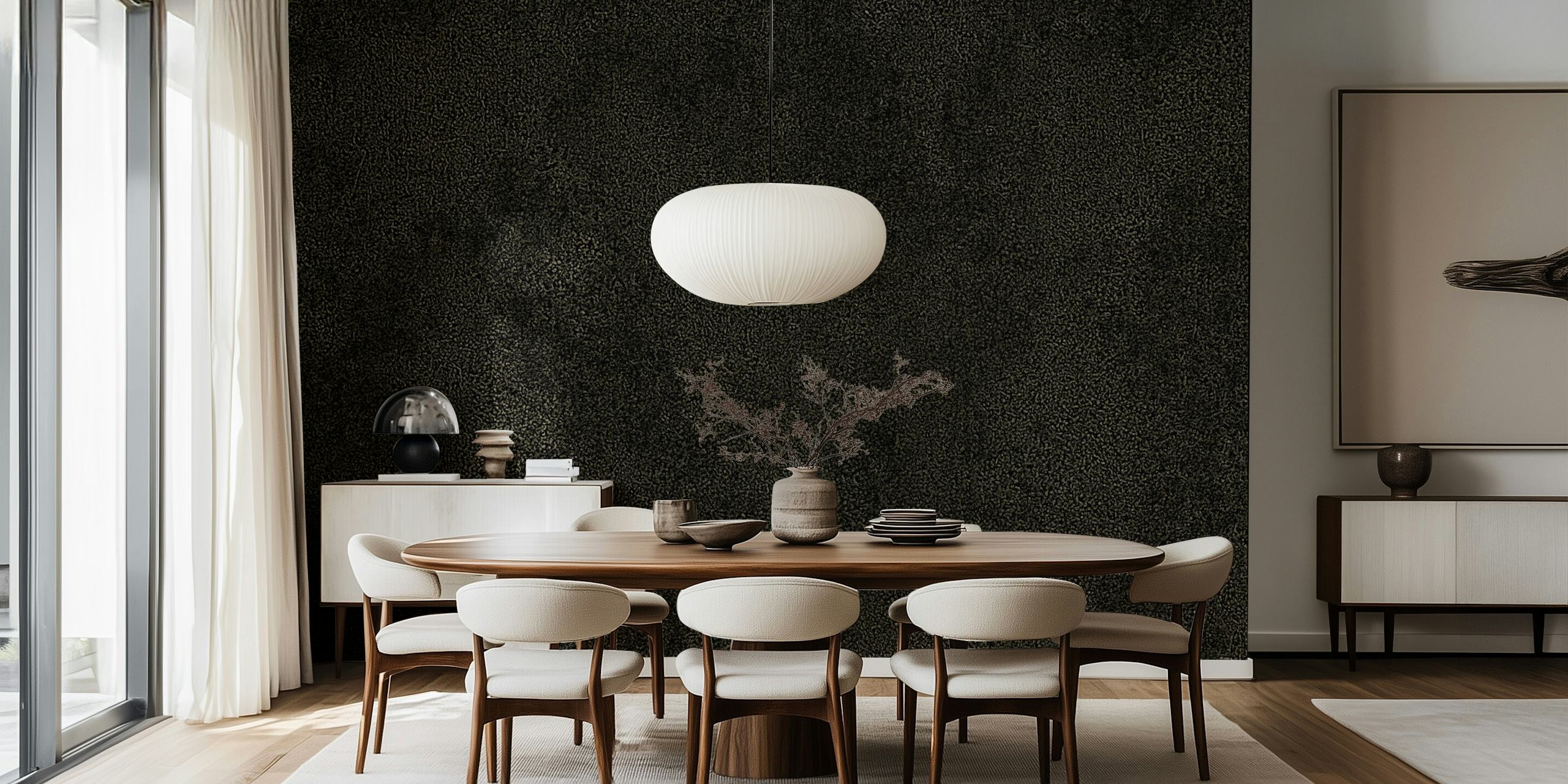 Obsidian Stone tapet i ett rum