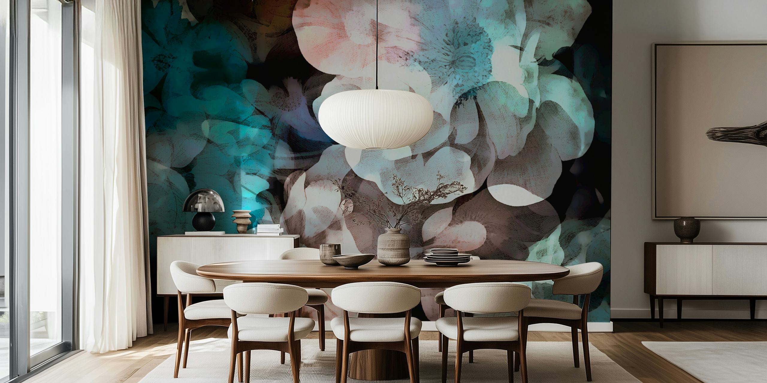 Flower Dreamscape wallpaper in a room