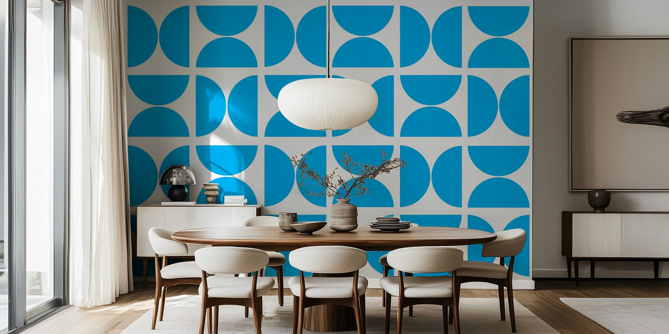 tapeta Italian Blue Bauhaus w pomieszczeniu