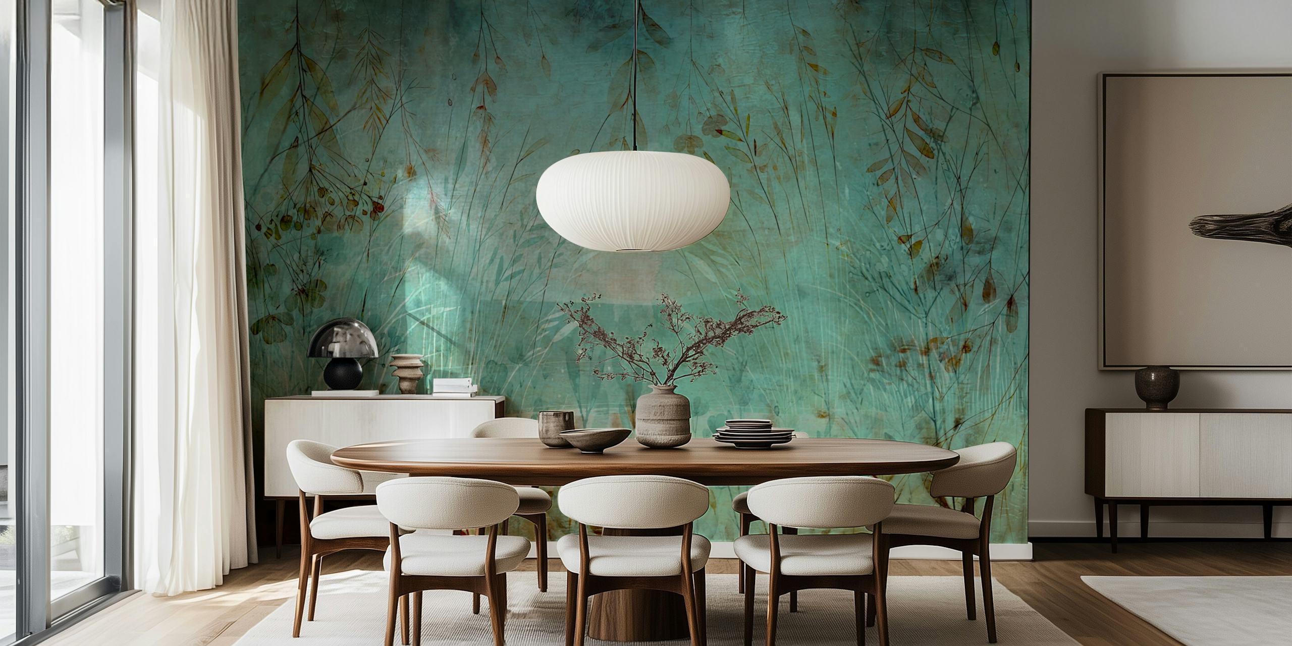 Vintage Flora Essence wallpaper in a room