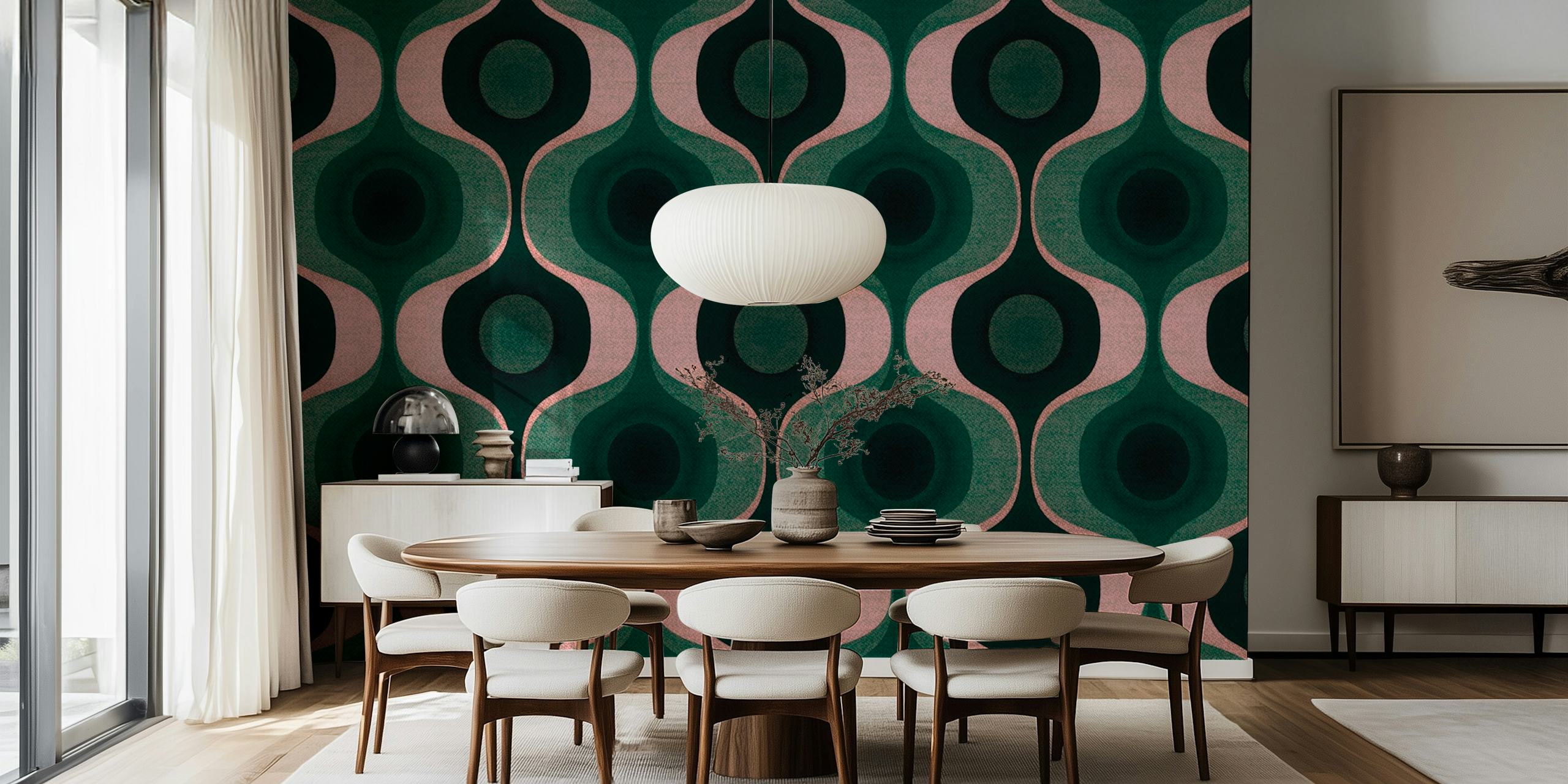 Art Deco Ripple wallpaper in a room