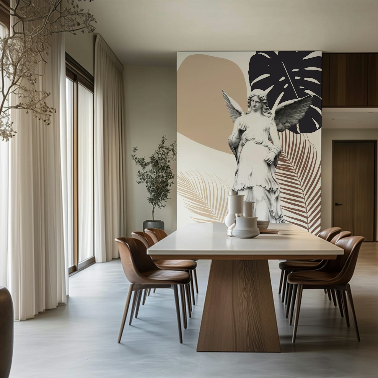 Angel Abstract Finesse 1 wallpaper in a room
