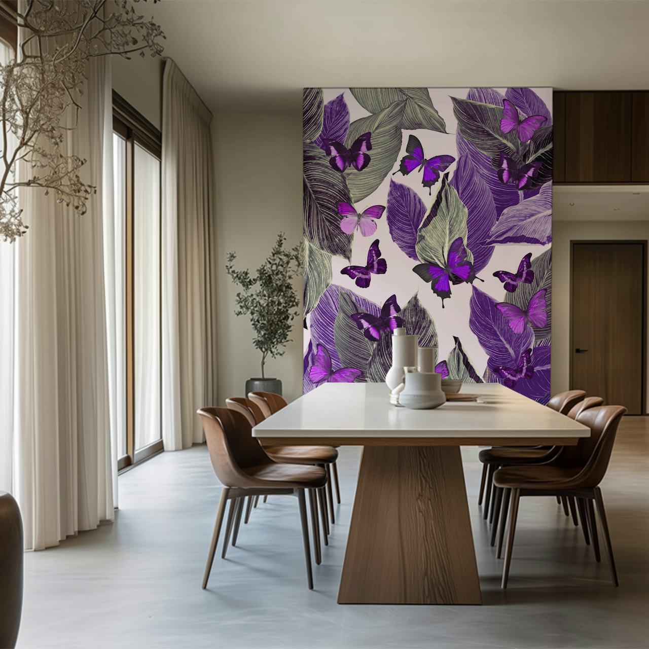 Butterfly Jungle Delight 3 wallpaper in a room