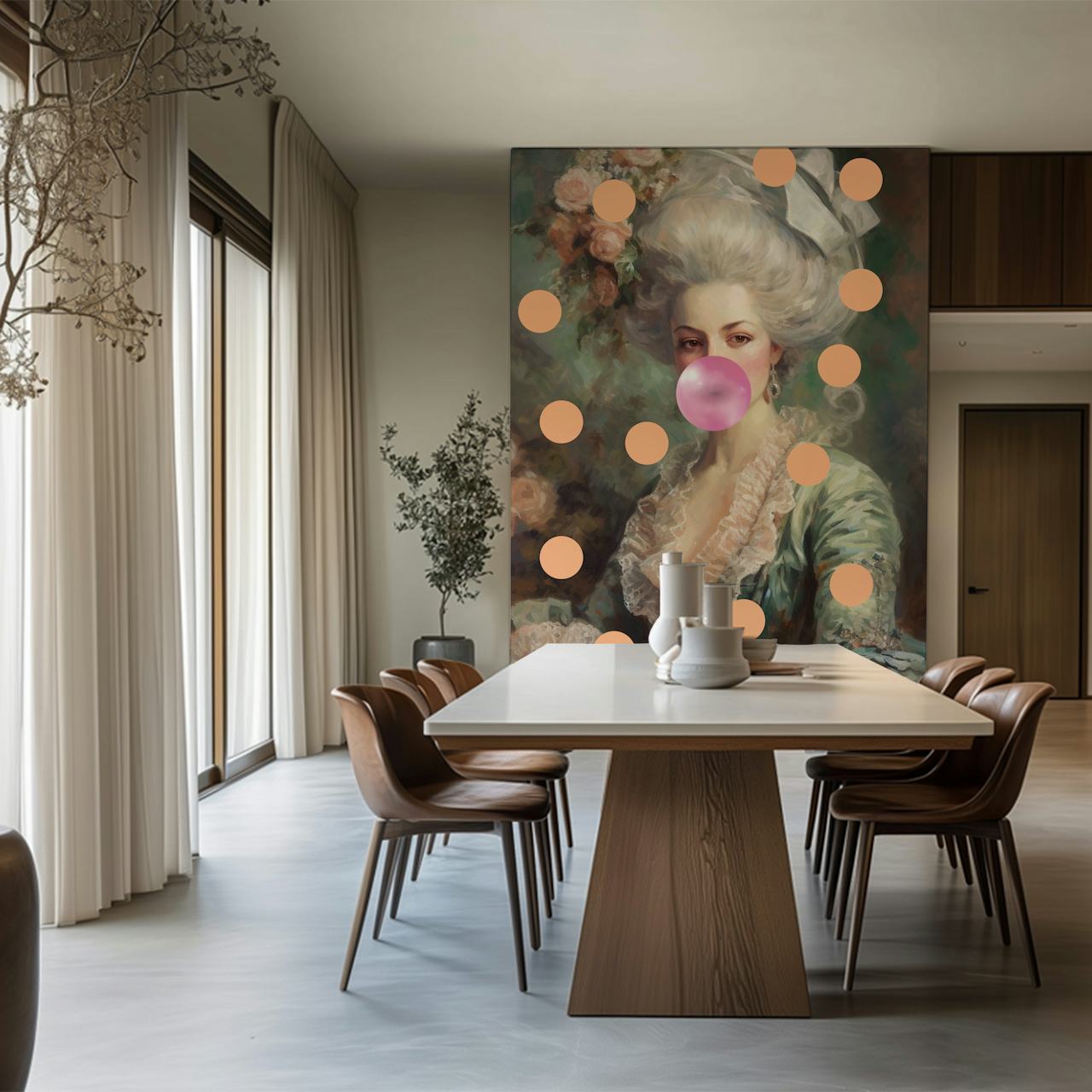 Bubblegum Marie Antoinette Delight tapetdesign