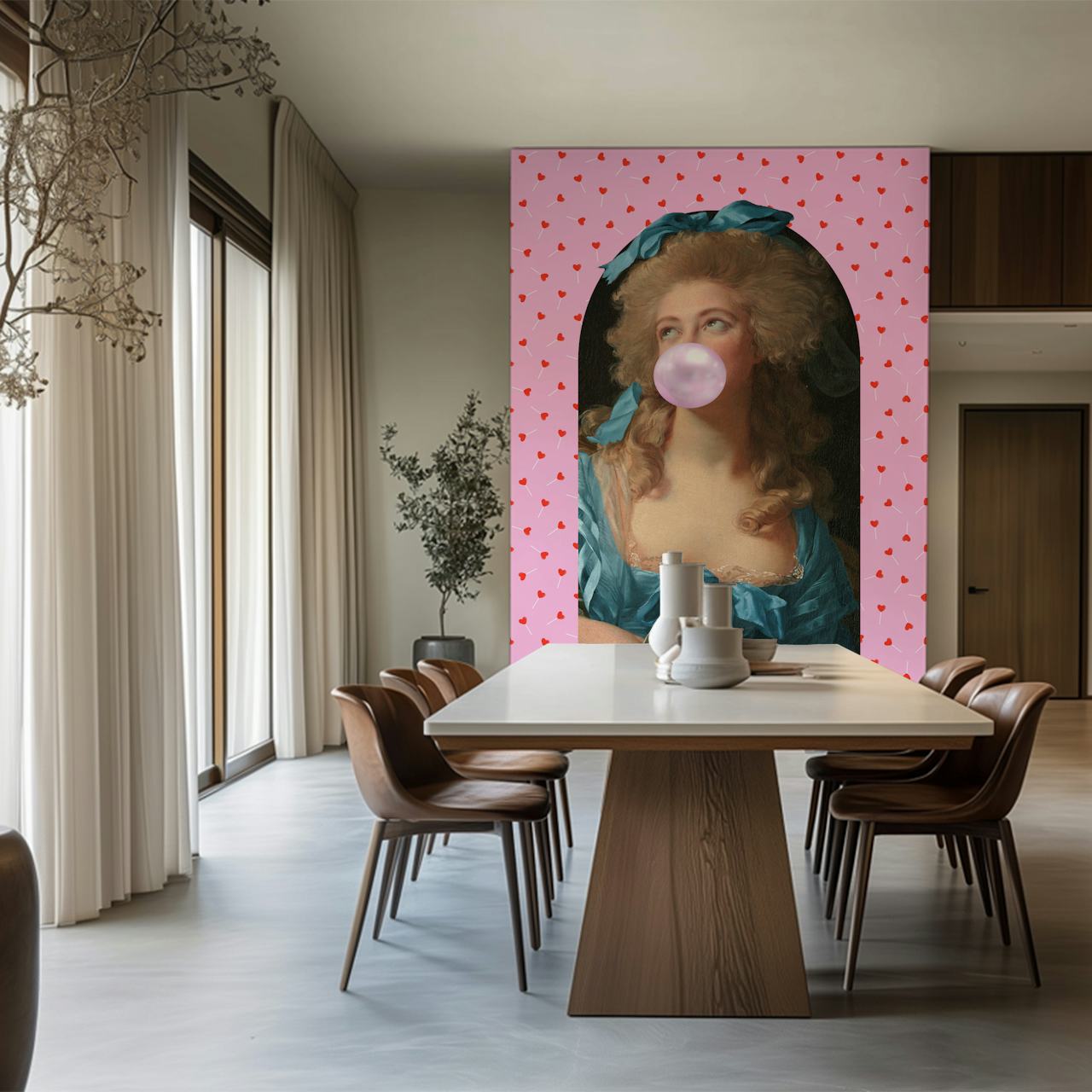 Papier peint Vintage Bubblegum Charm dans une pièce