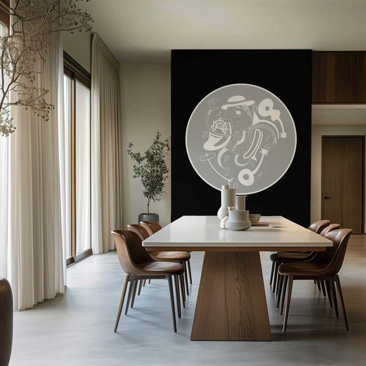 Sound Of Happiness wallpaper design in a room
