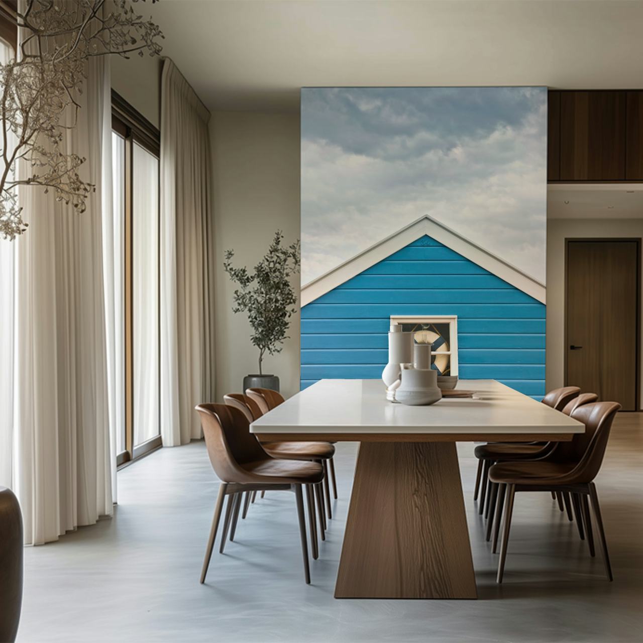 Papel de parede Seaside Hideaway em um quarto