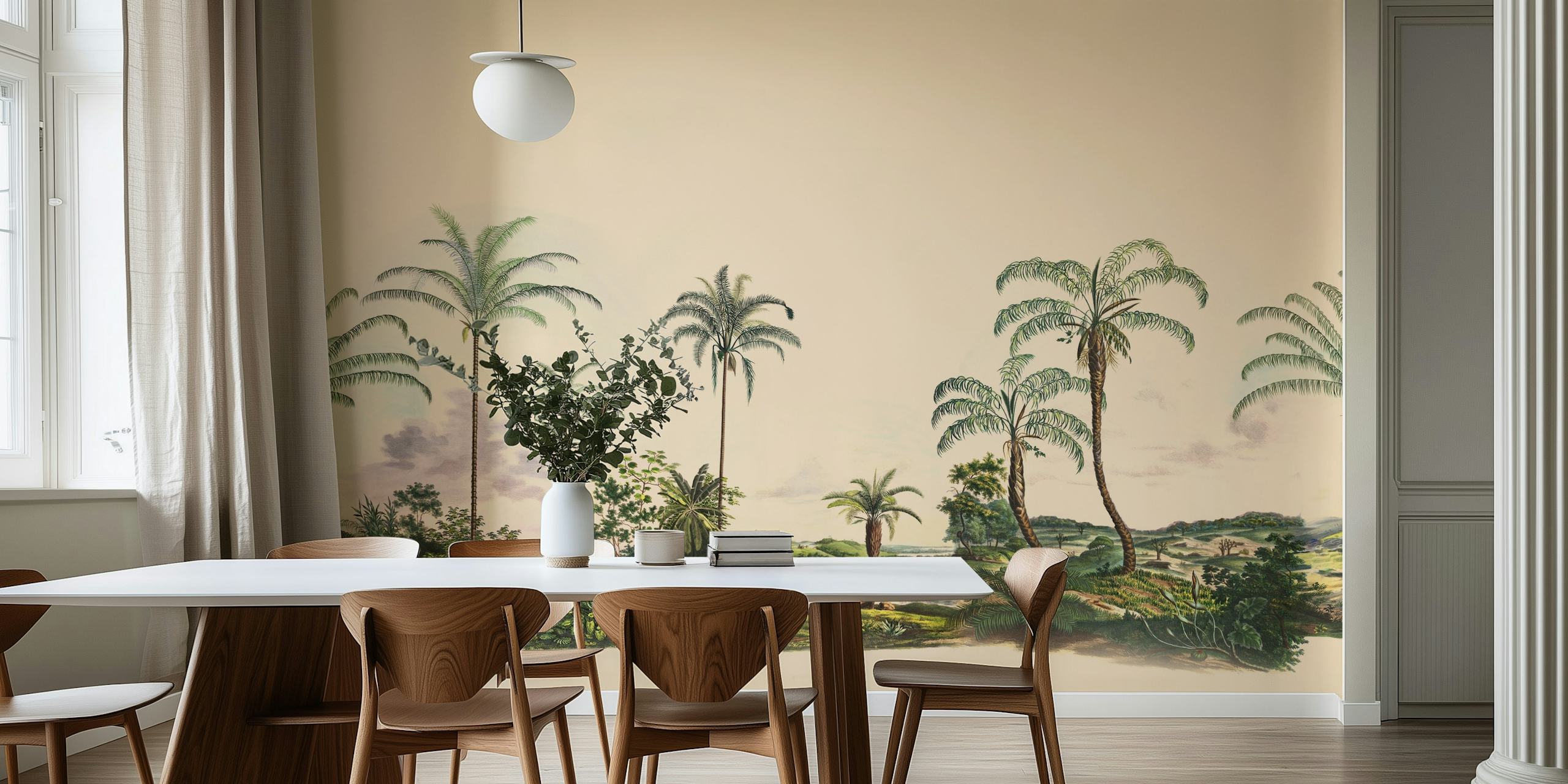Afrikaanse landschapsbehang met palmen
