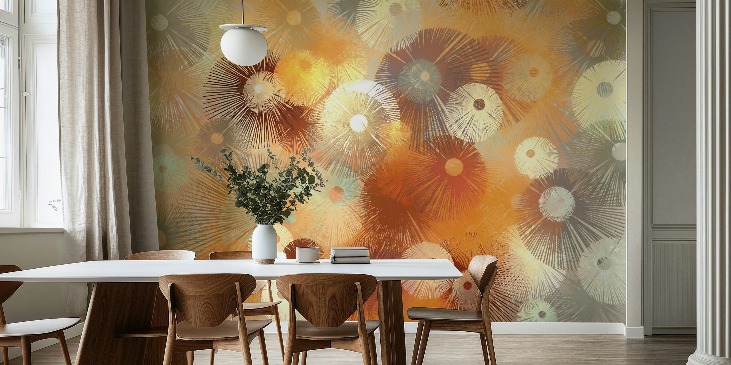 Fireworks design tapet i et rom