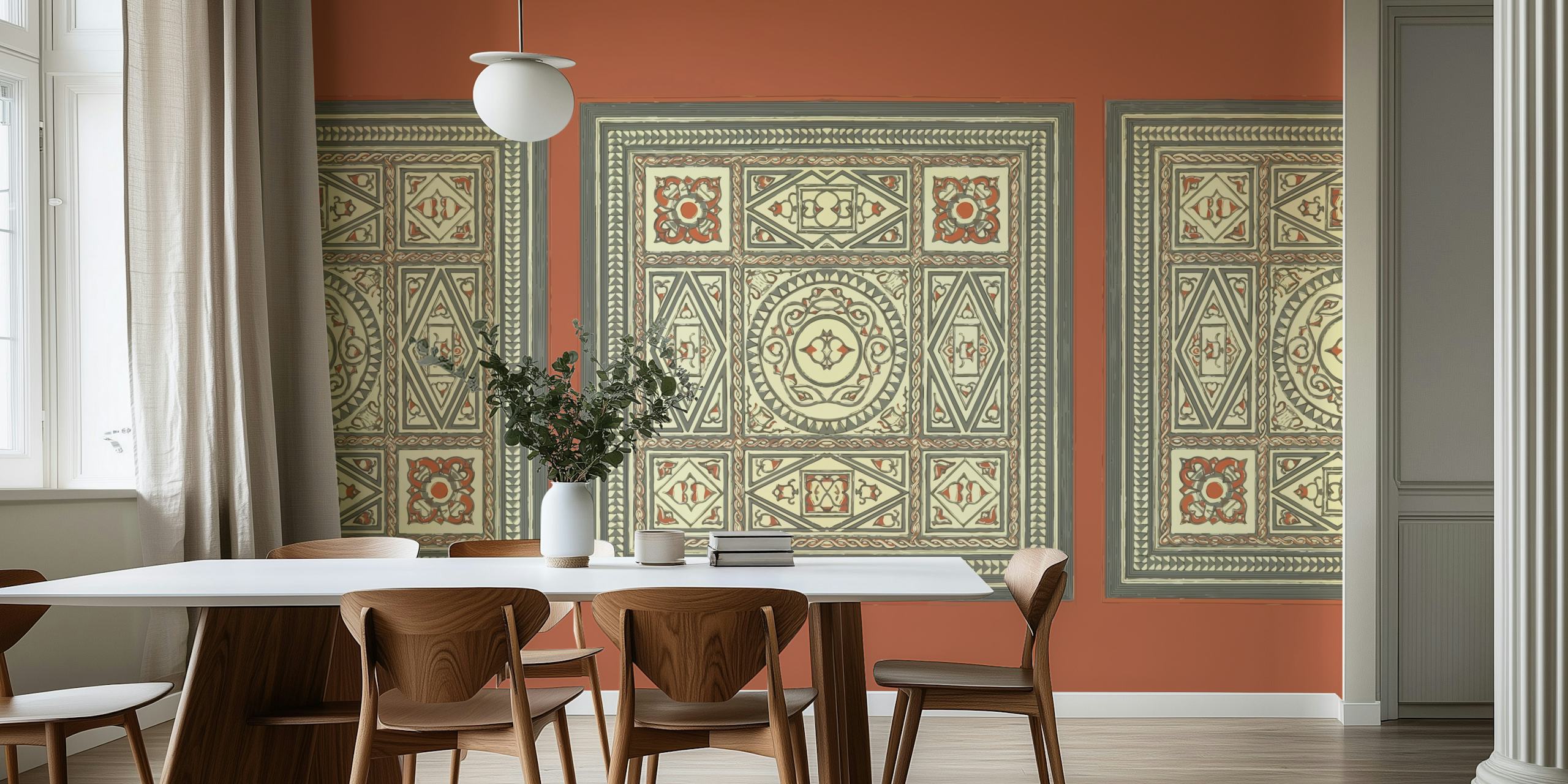 Carta da parati Antique Art in una stanza elegante