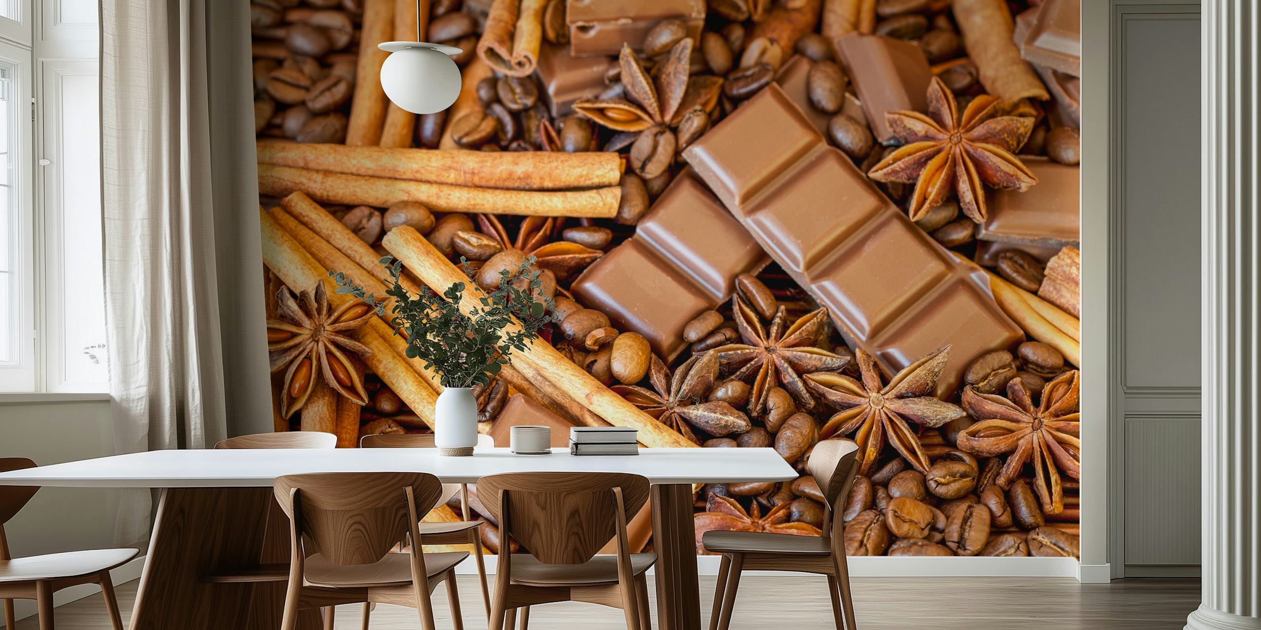 Σχεδίαση ταπετσαρίας με θέμα Chocolate και coffee