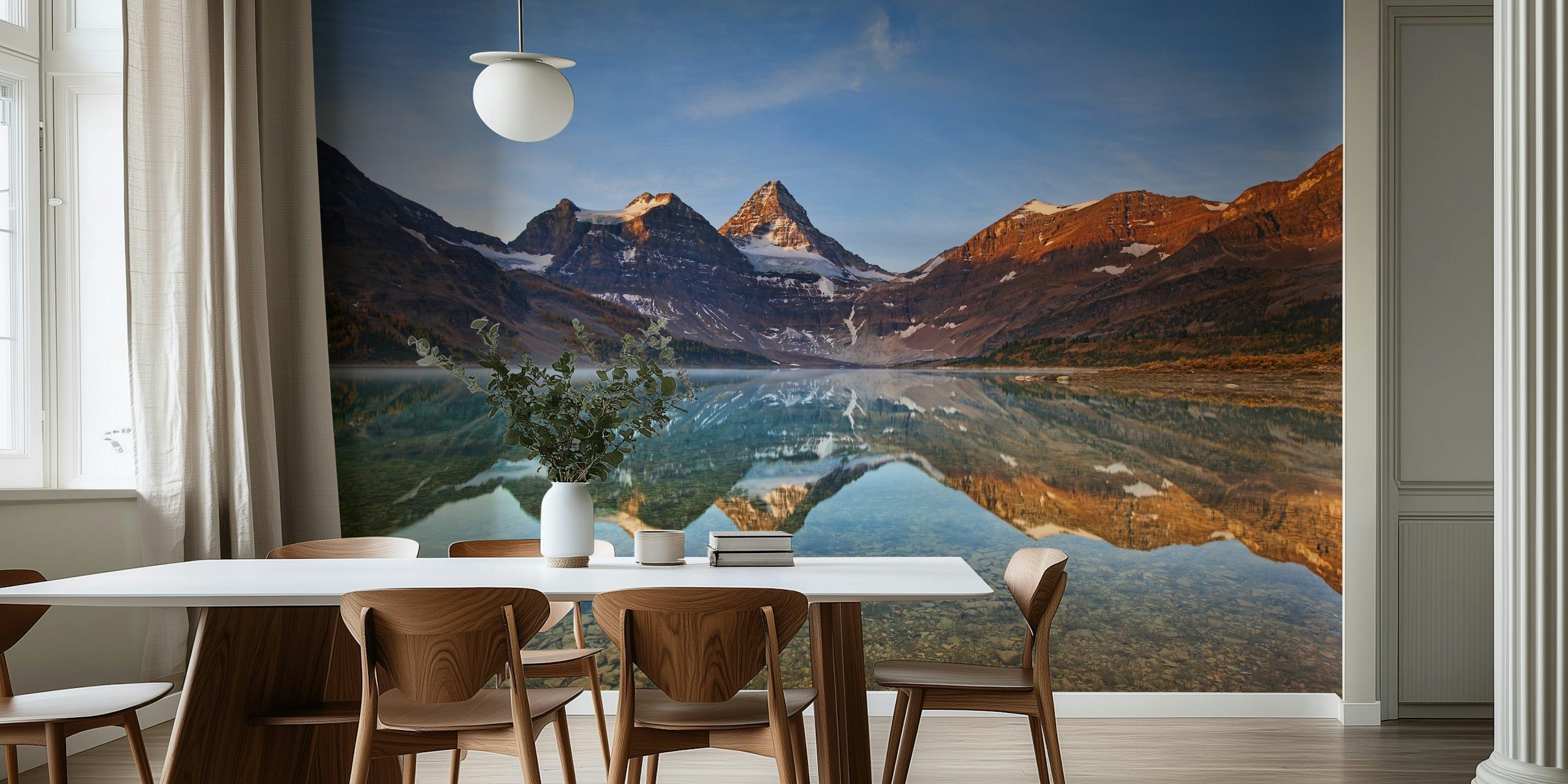 Magog Lake wallpaper in a modern room