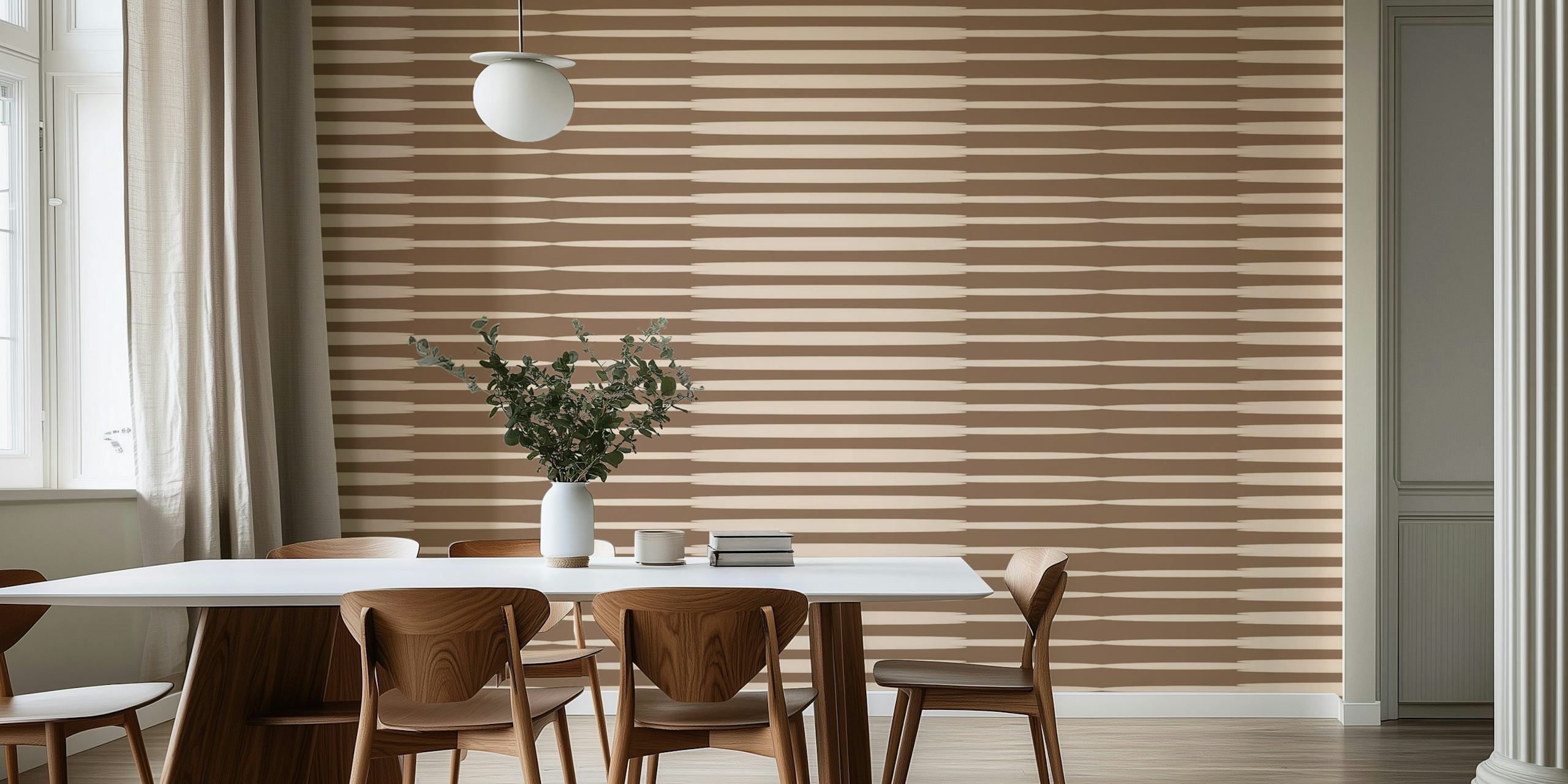 Sixties Japan Minimalist wall mural with vertical lines