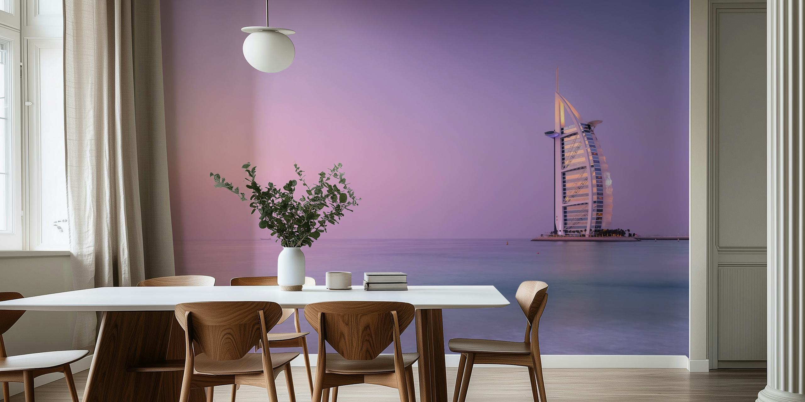 Papel de parede The Iconic Seven em uma configuração de sala