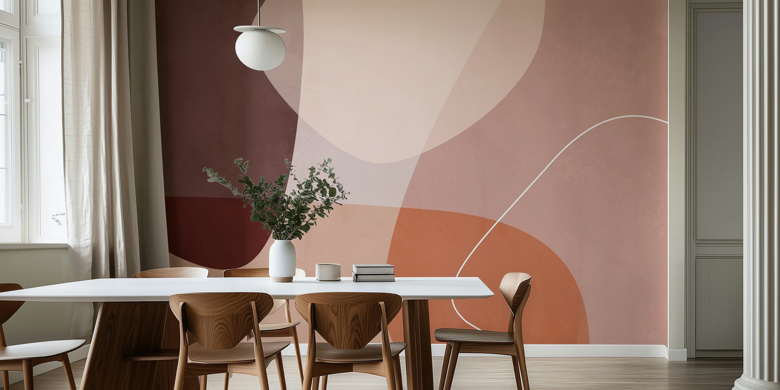 Moderne Tapetdesign Med Flytende Former