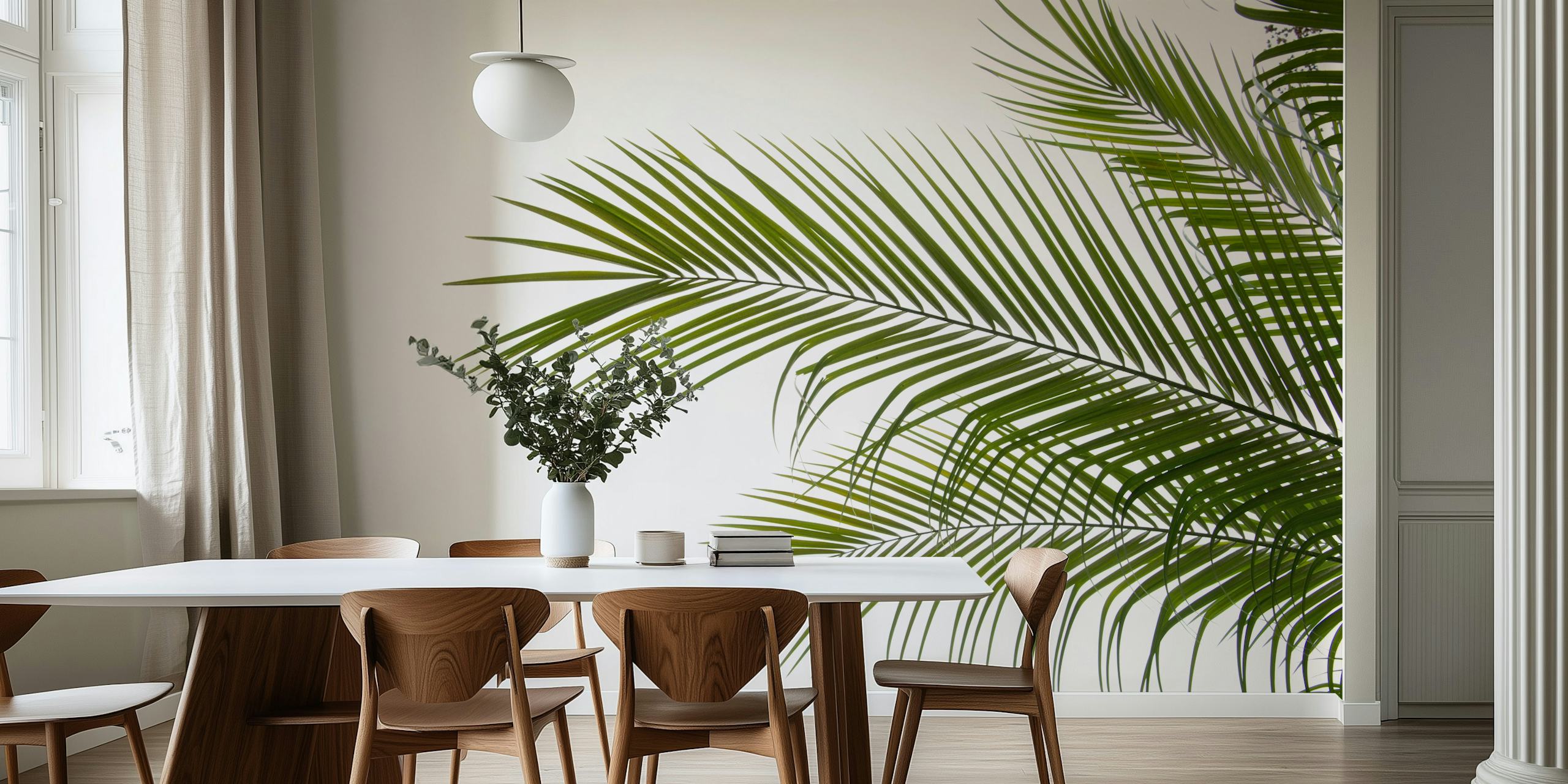 Design de papier peint Palm Foliage 02 dans une pièce
