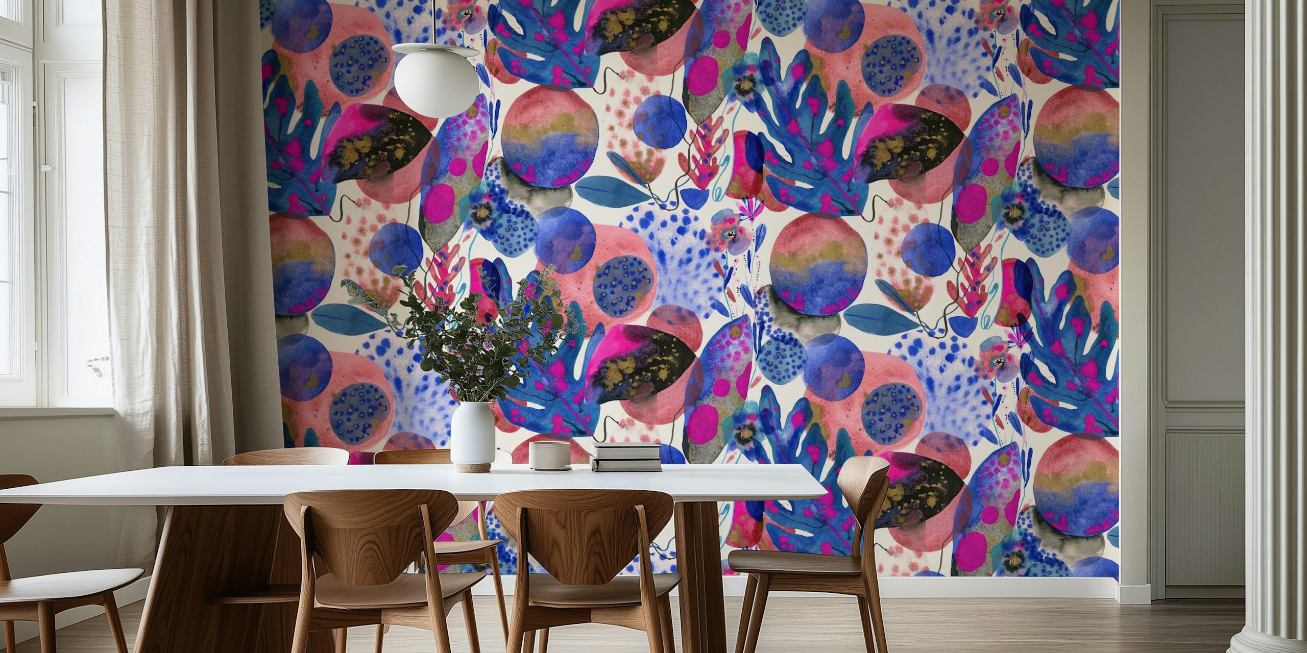 Magical Bubbles wallpaper in a cozy room