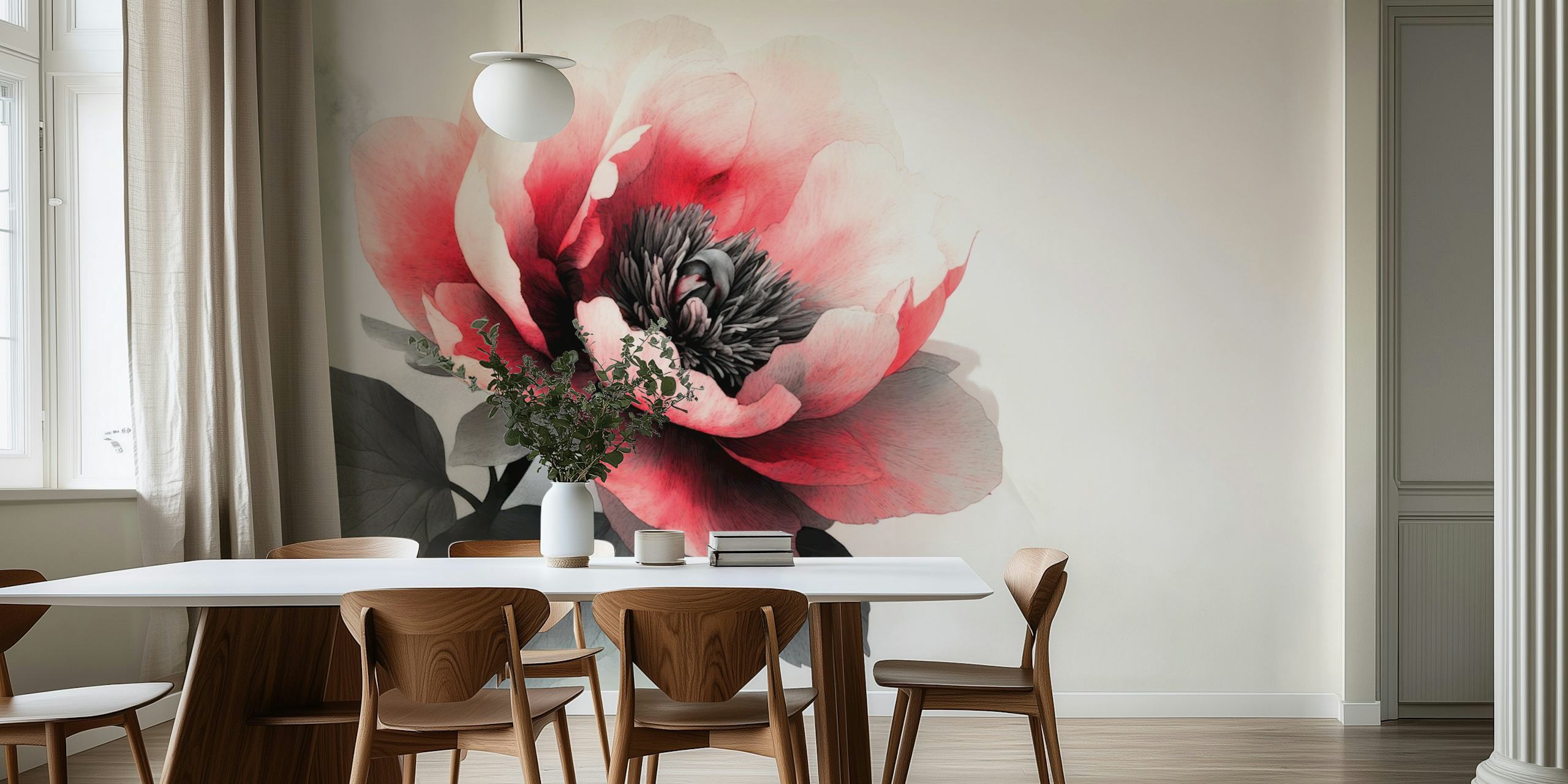 Design de papier peint Elegant Peony Enchantment