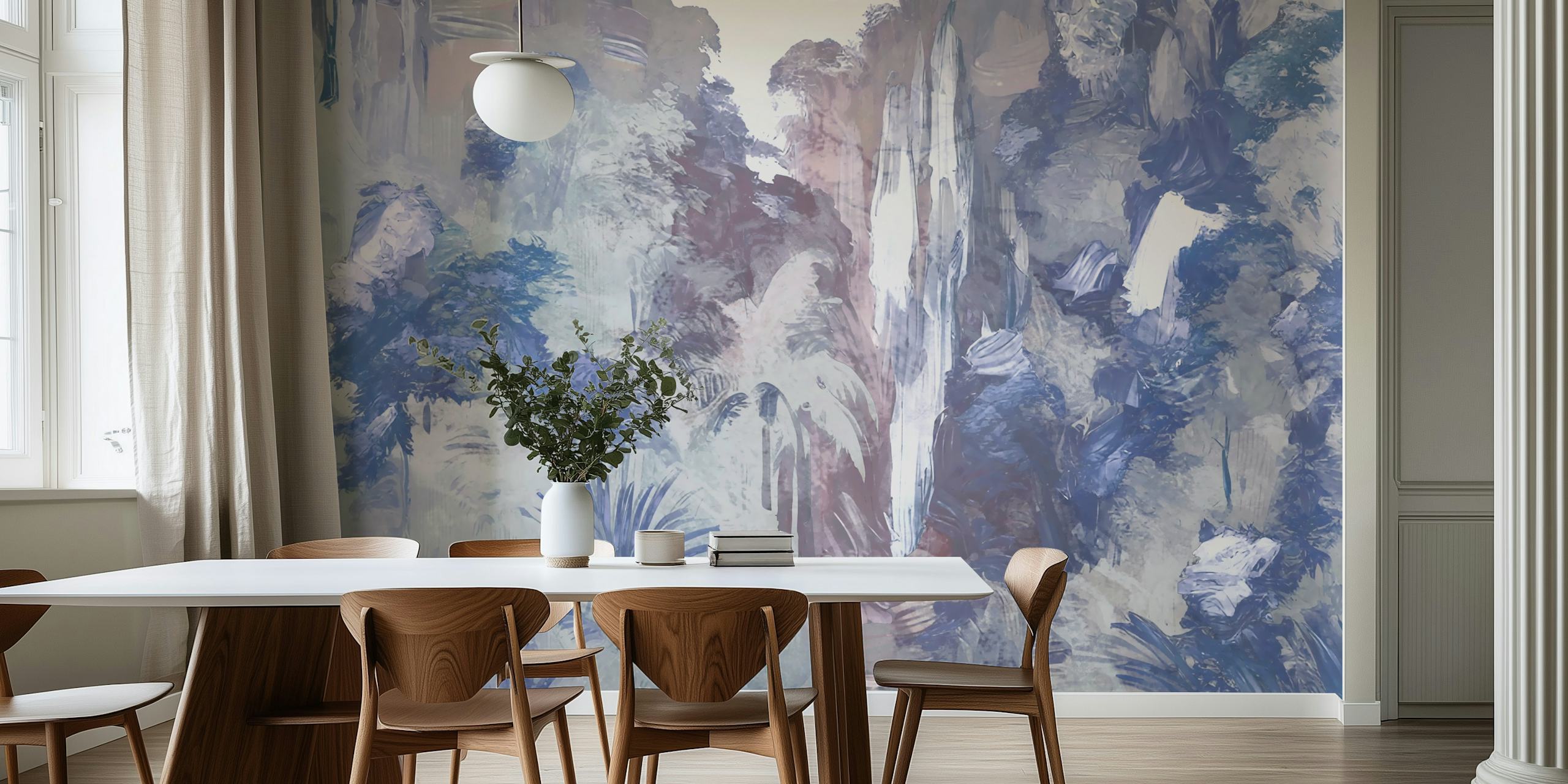 Dreamy Jungle Falls wallpaper in a room