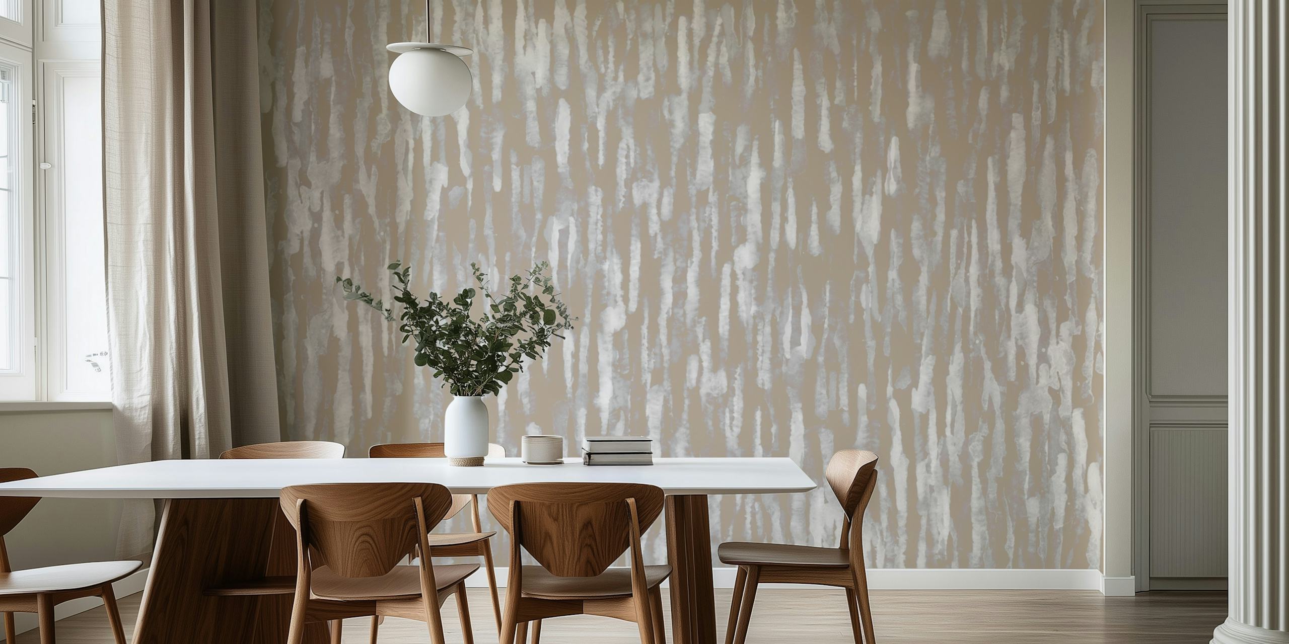 Calm Natural Lines wallpaper in een kamer
