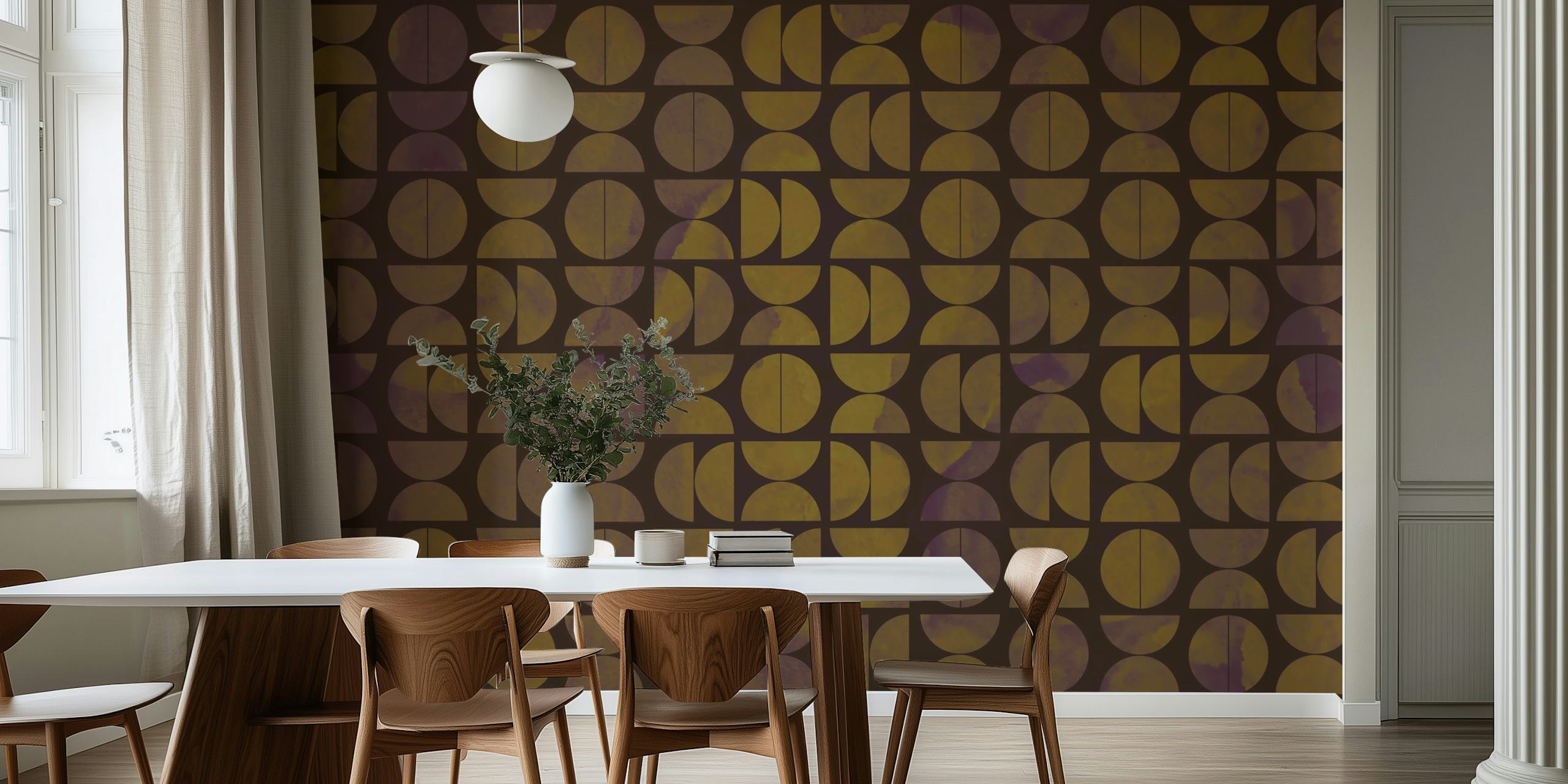 Mid Century Mocha Gold tapet i et rom