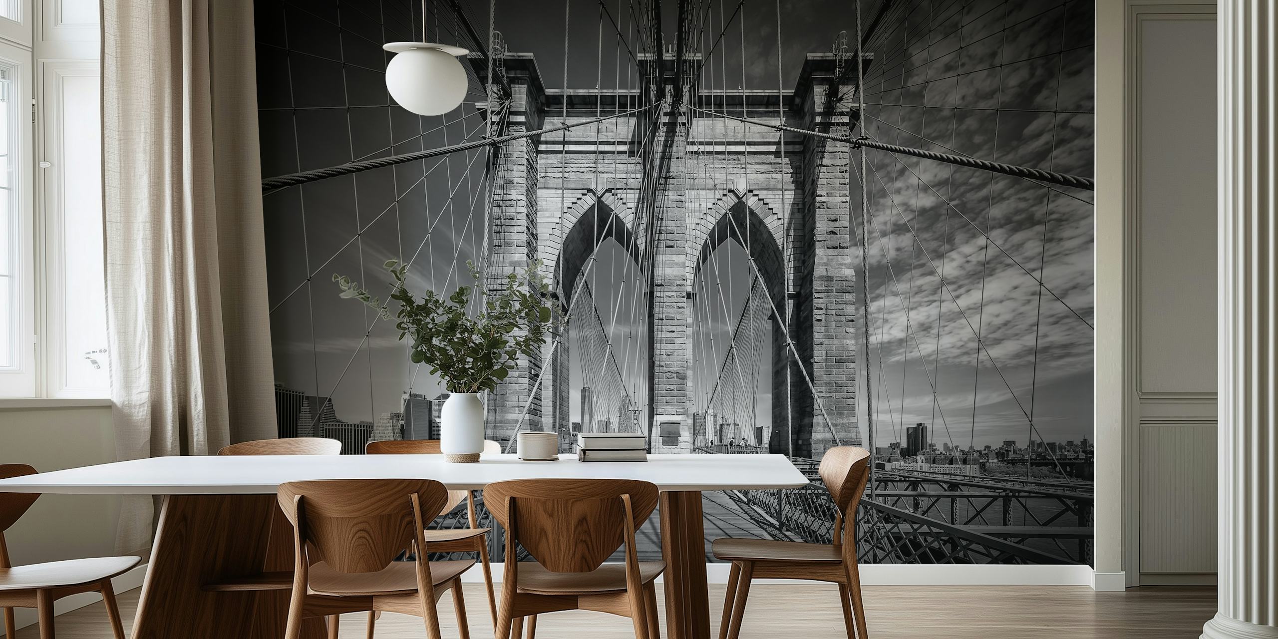 tapeta NYC Brooklyn Bridge w pokoju
