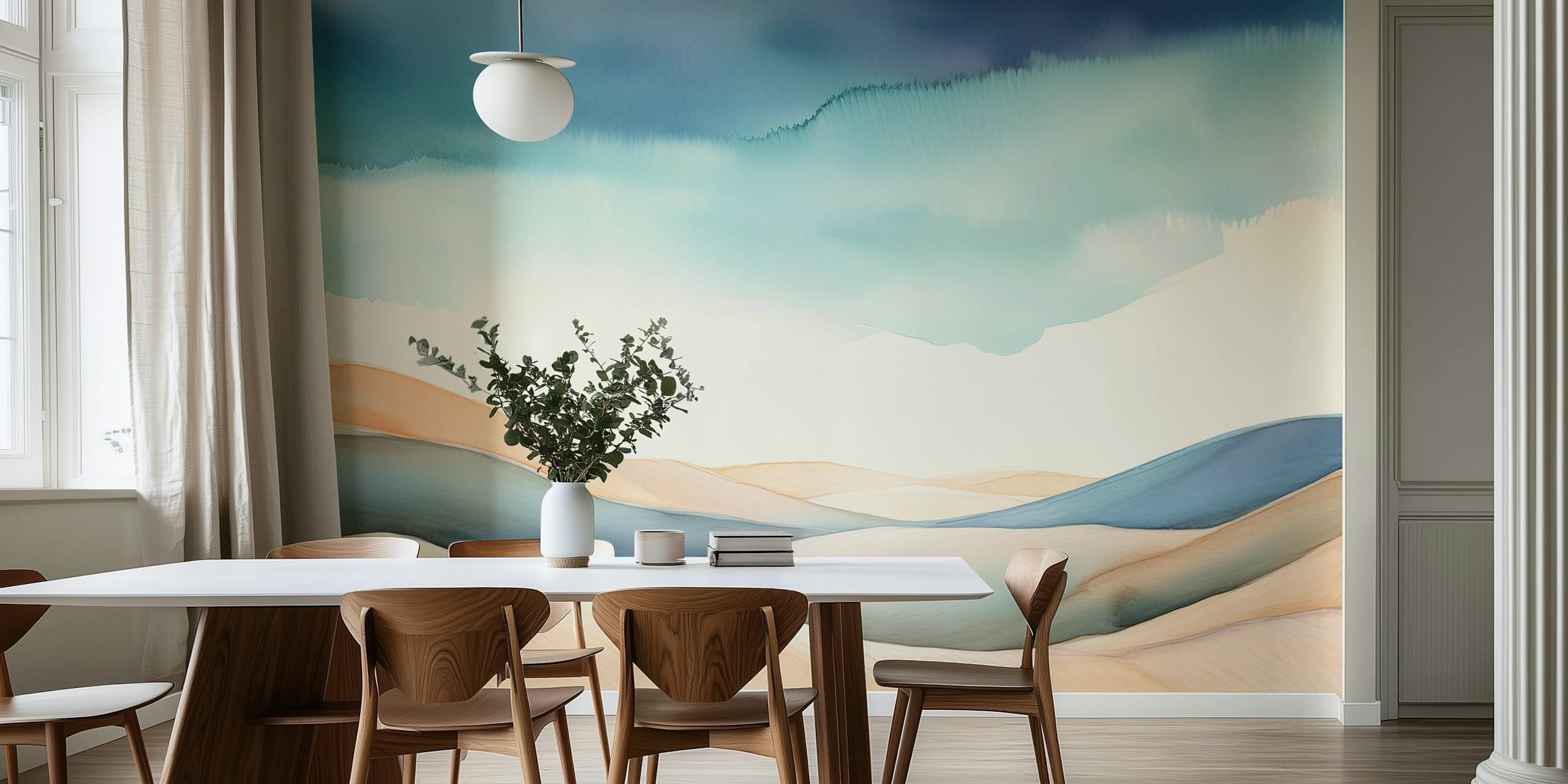 Ταπετσαρία Calming Dune Vista σε δωμάτιο