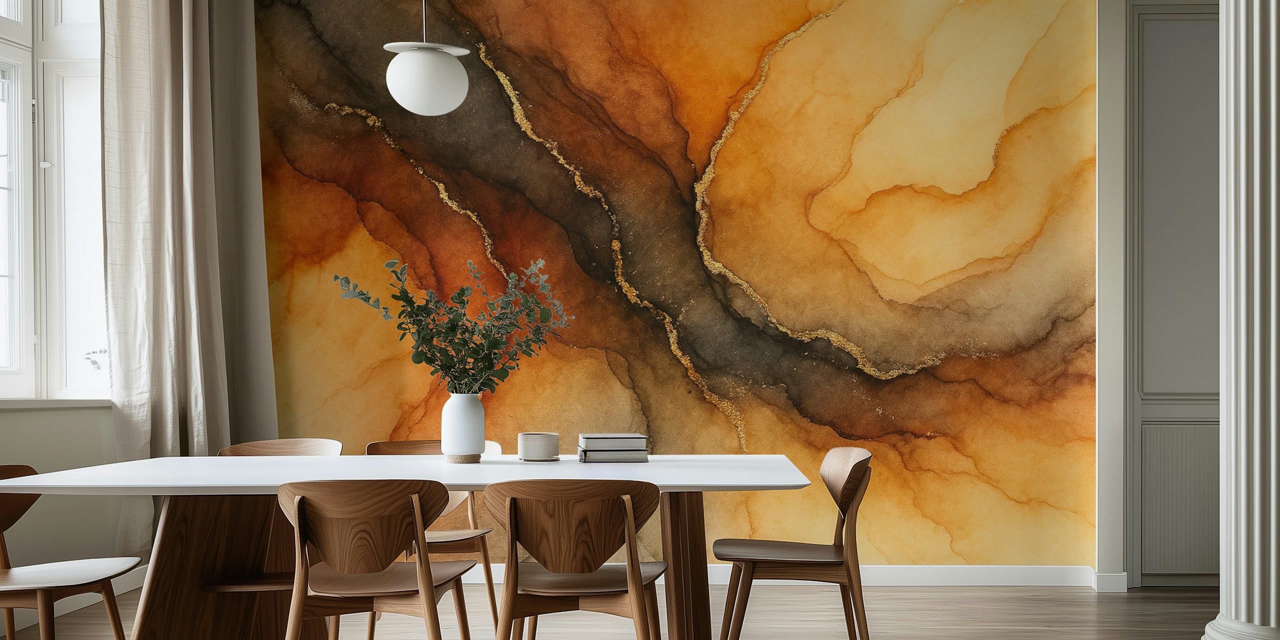 Emberstone Flow-tapet i ett stiligt rum