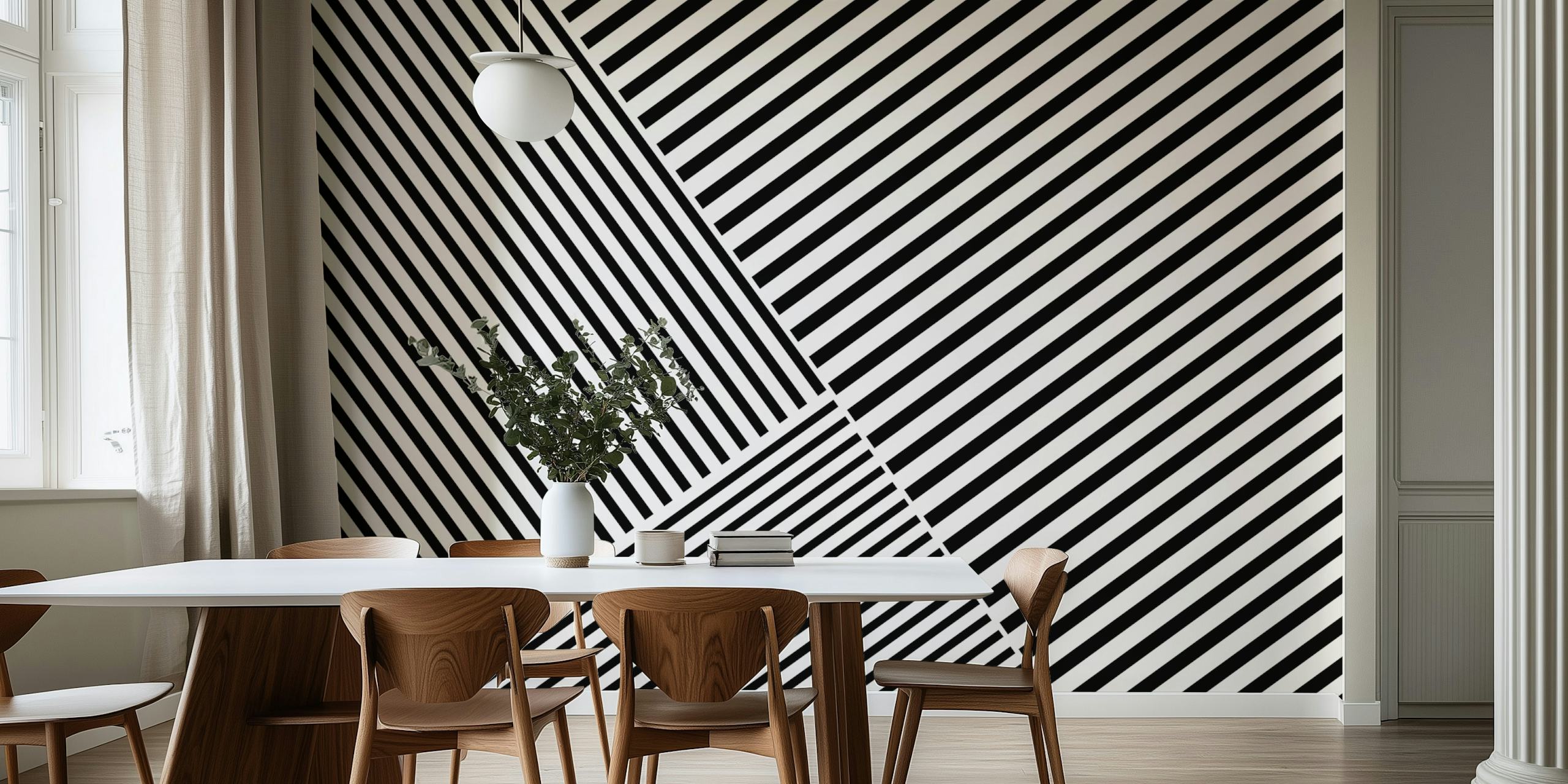 Contemporary Stripe Design tapet i en rumsmiljö
