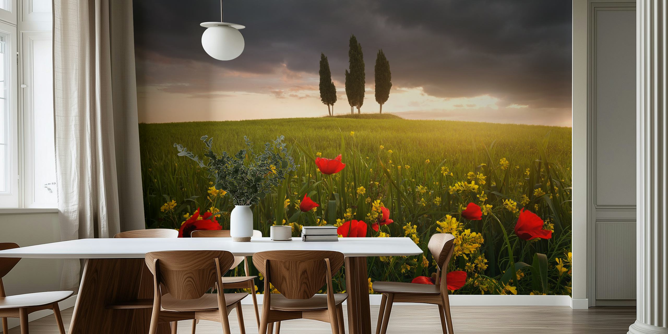 Blooming Tuscany tapet i et rommiljø