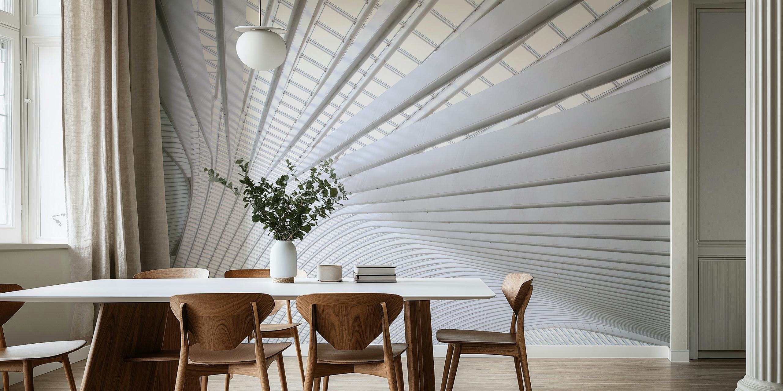 Design de papier peint Curvature dans une pièce