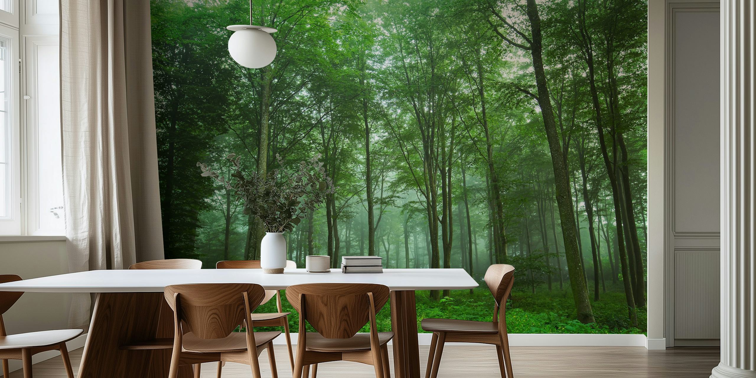 Forest View wallpaper in a room