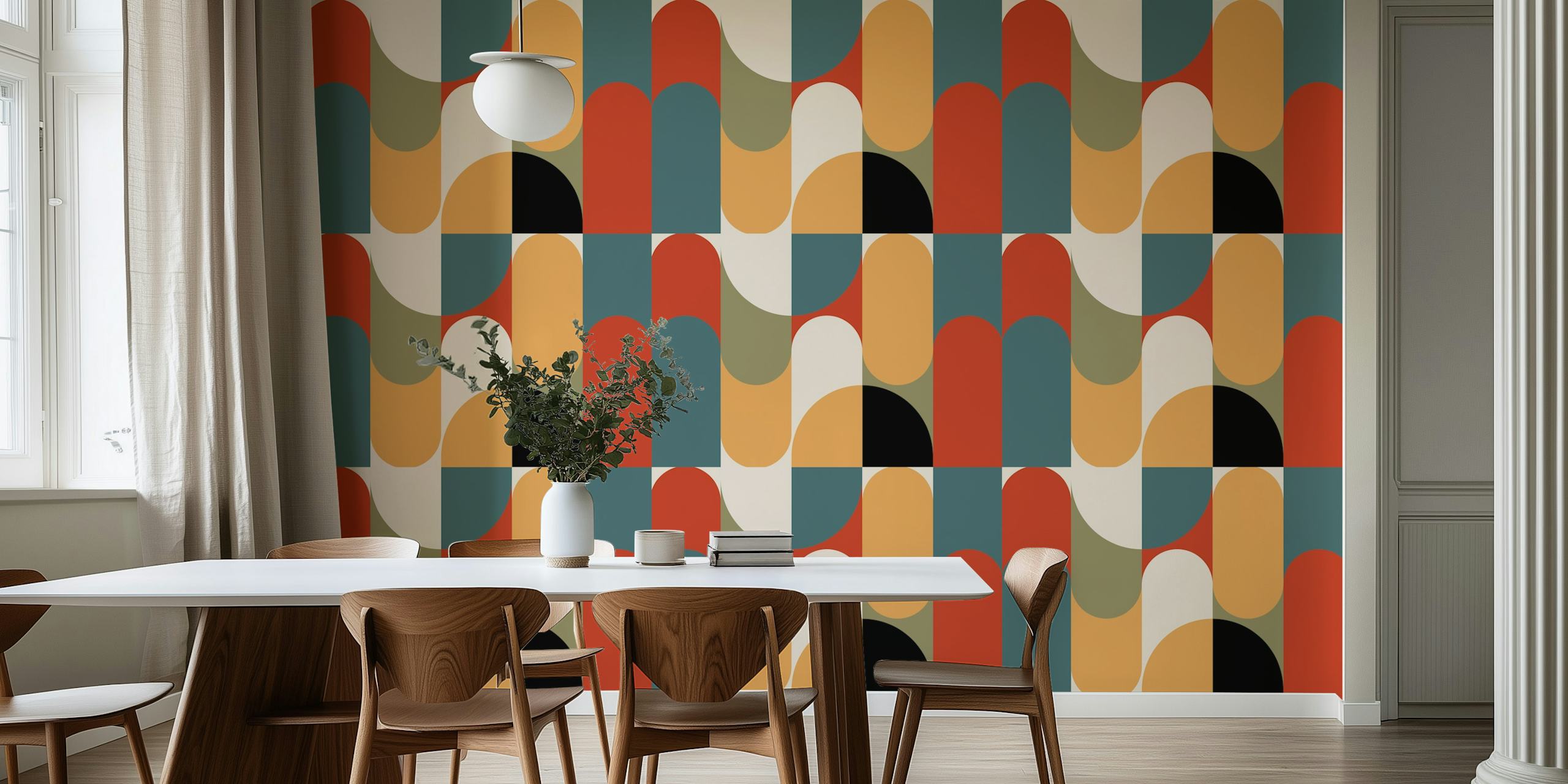 Τοίχο βαφή Bauhaus Elements σε μια μοντέρνα εσωτερική διακόσμηση
