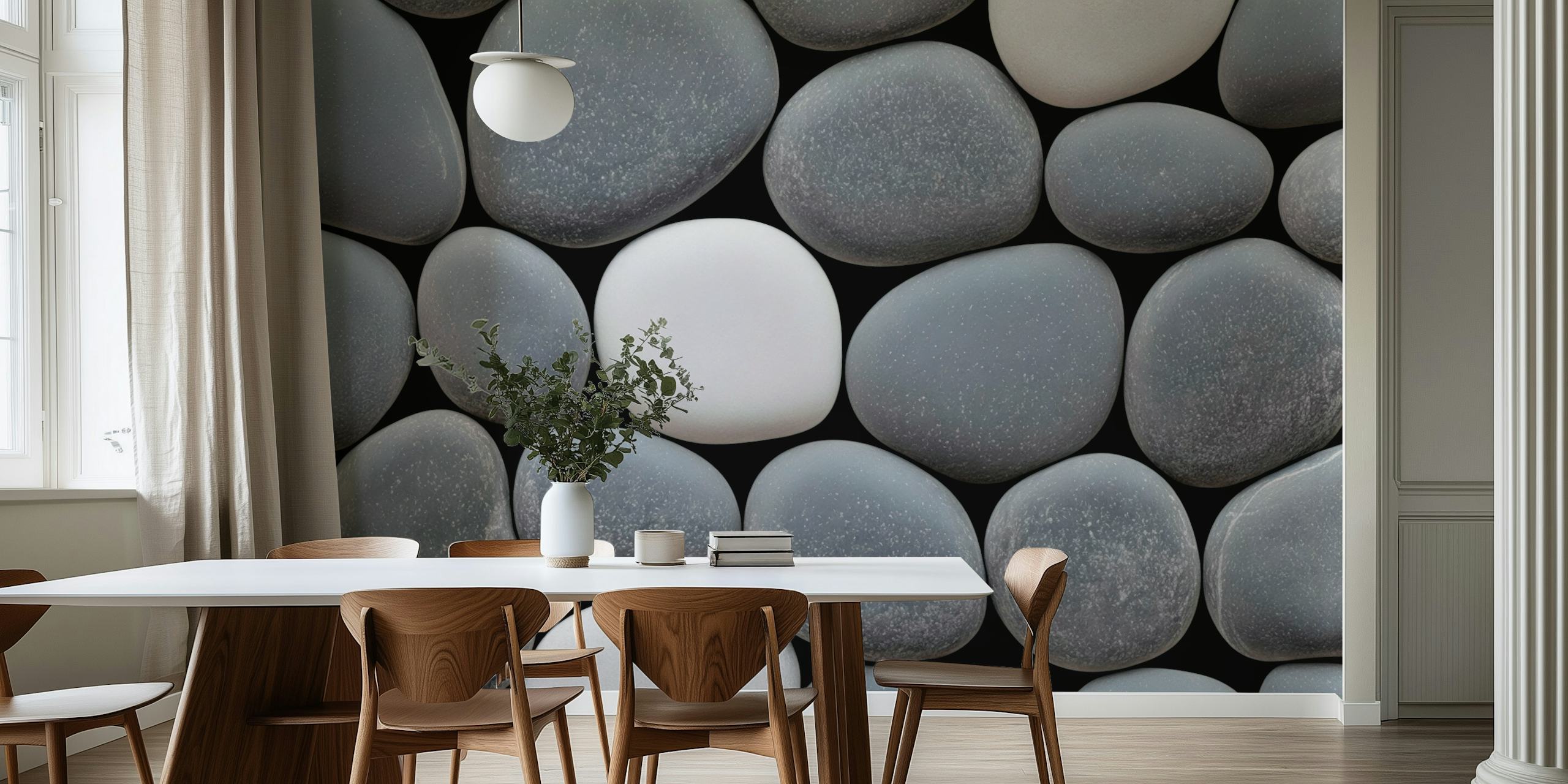 Zen Rock Harmony Pebble tapet i et rum