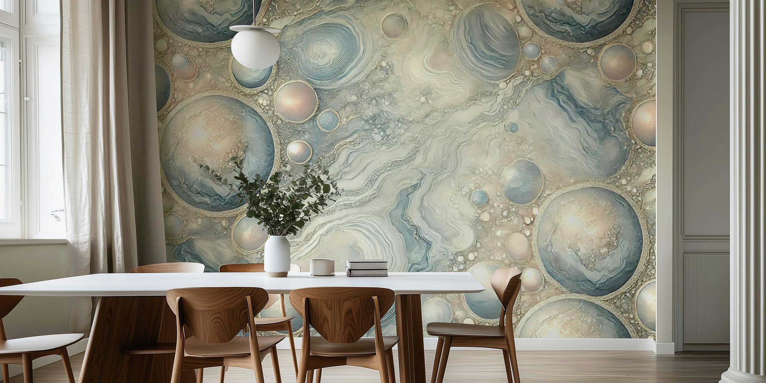 Moonstone Glow wallpaper in a room setting