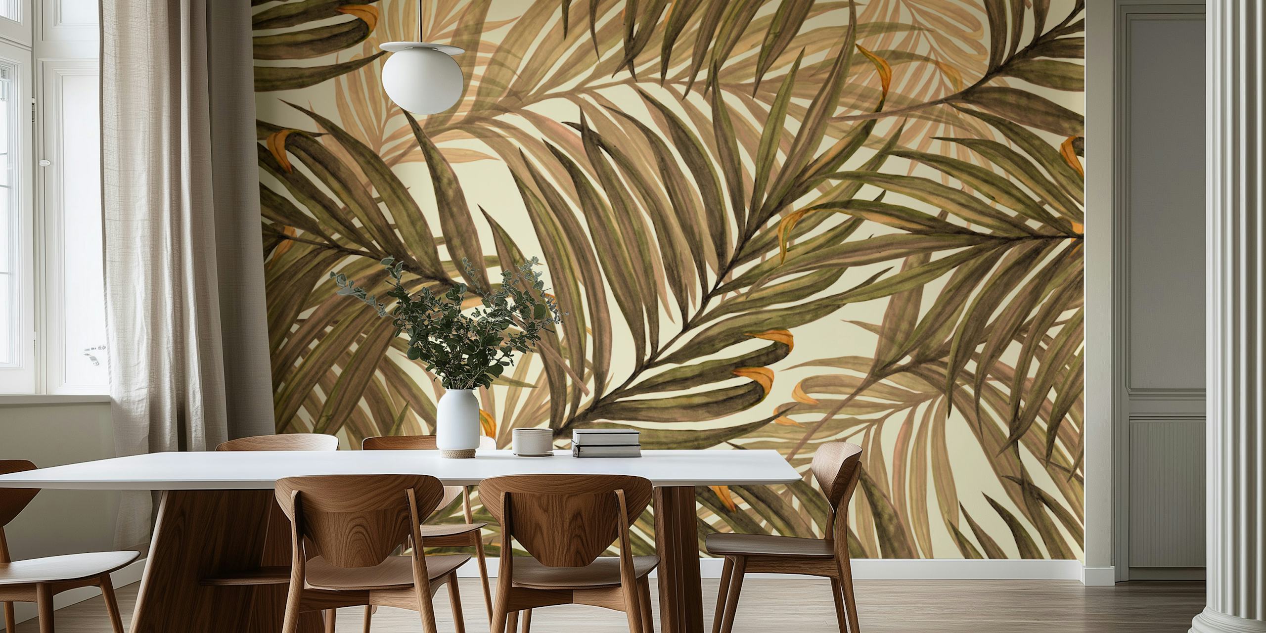 Palm Leaves03 Jumbo Tapete in einem Raum