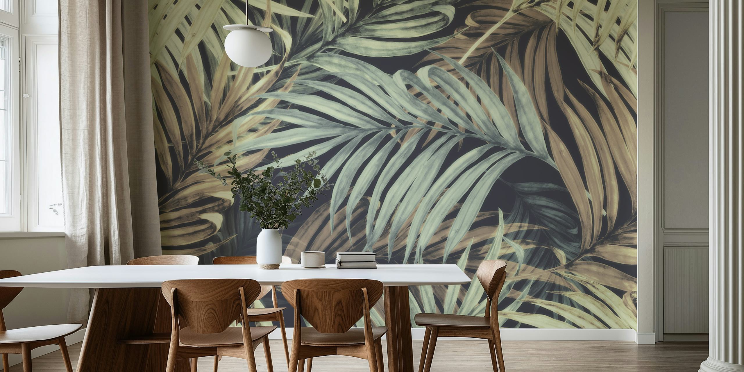 Palm Leaves06 Jumbo wallpaper in a room setting