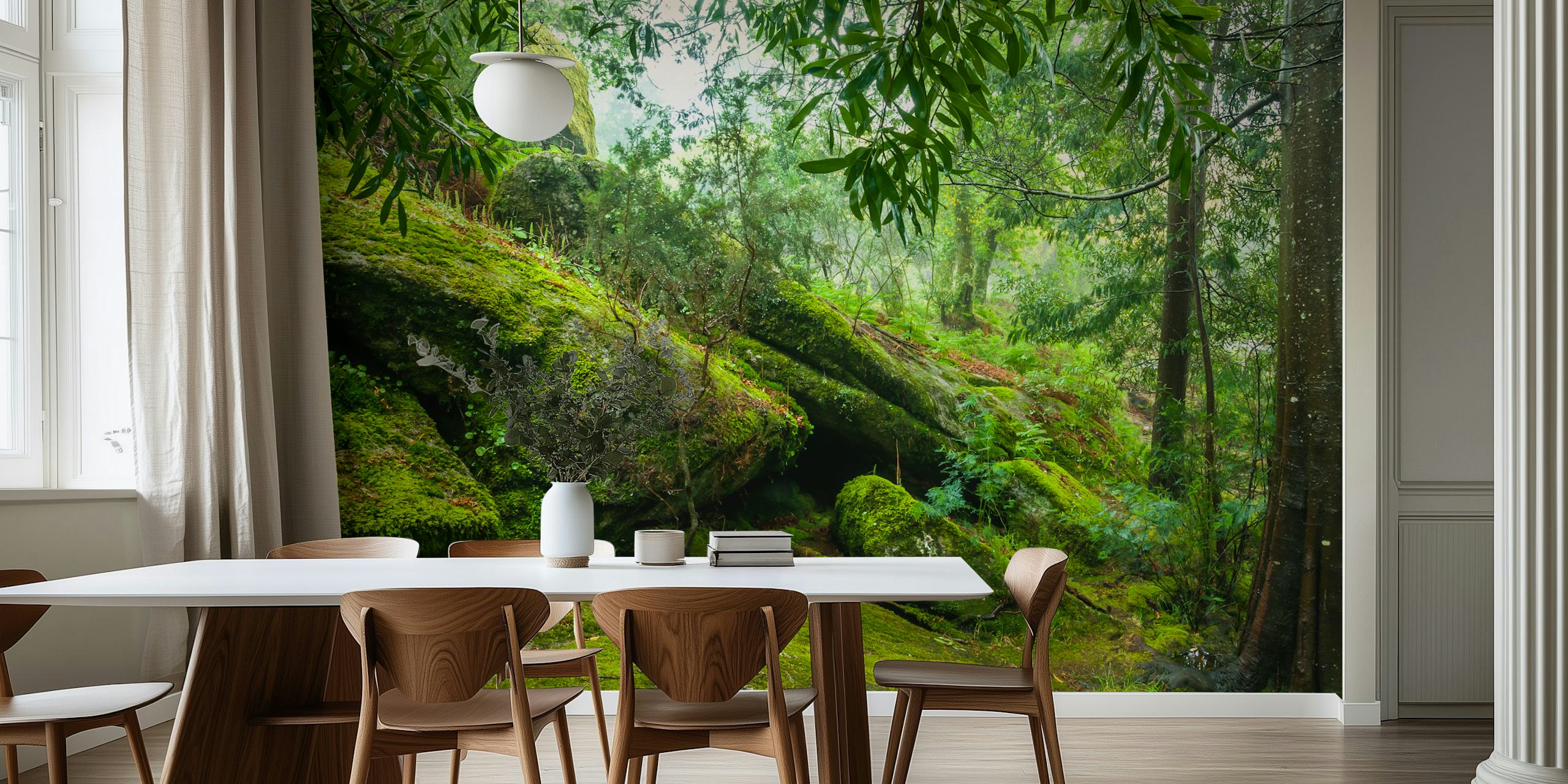 Giant moss stones tapeta v pokoji