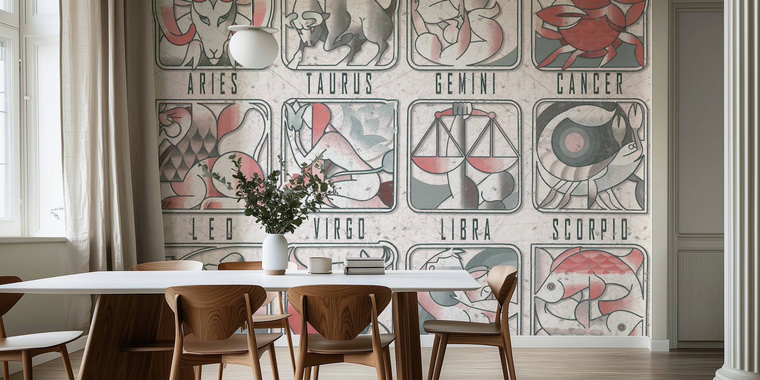 Astrology Chalkboard Art tapet i et rom