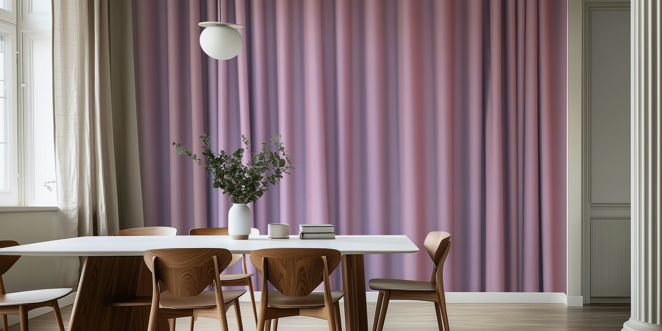 Design de papel de parede Soft Lavender Drapes